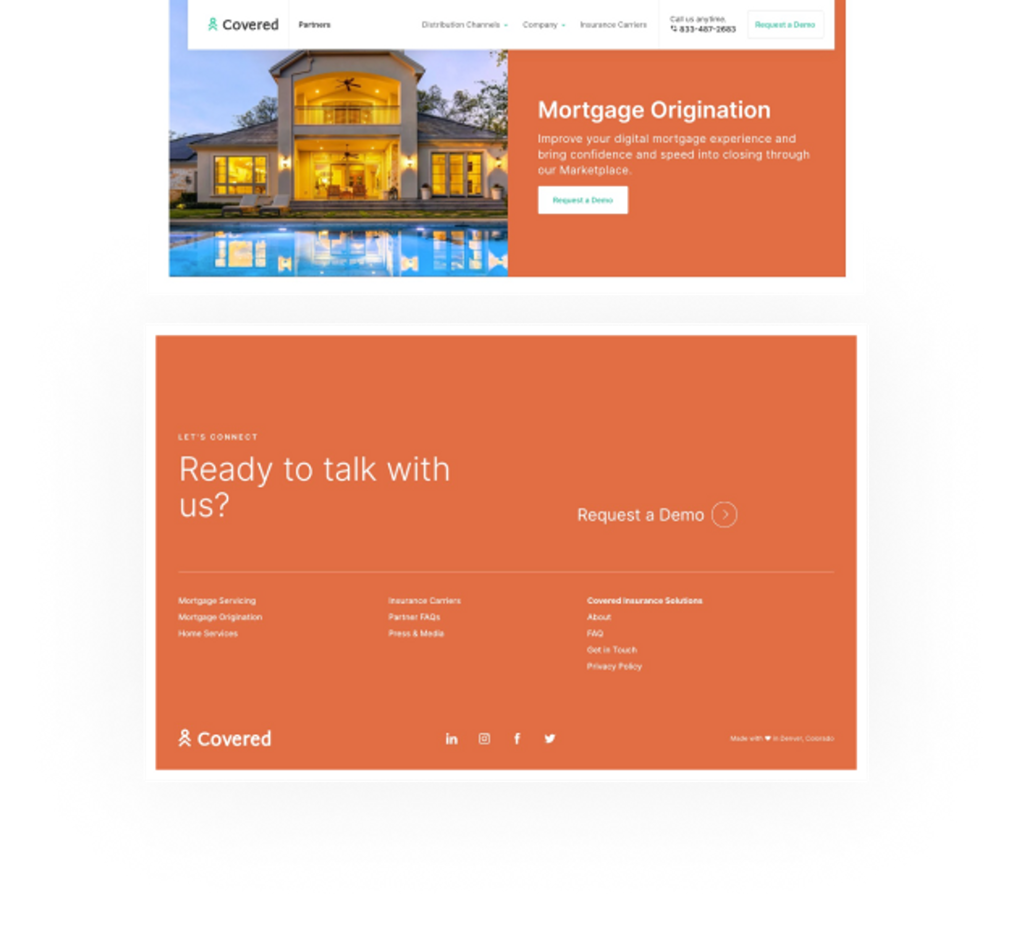Mortgage origination ui component