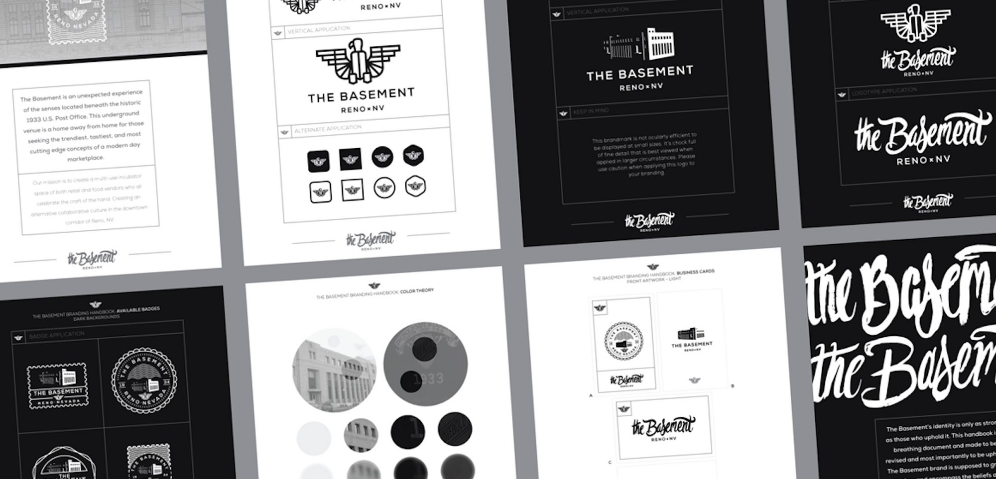 The Basement logo and design exploration