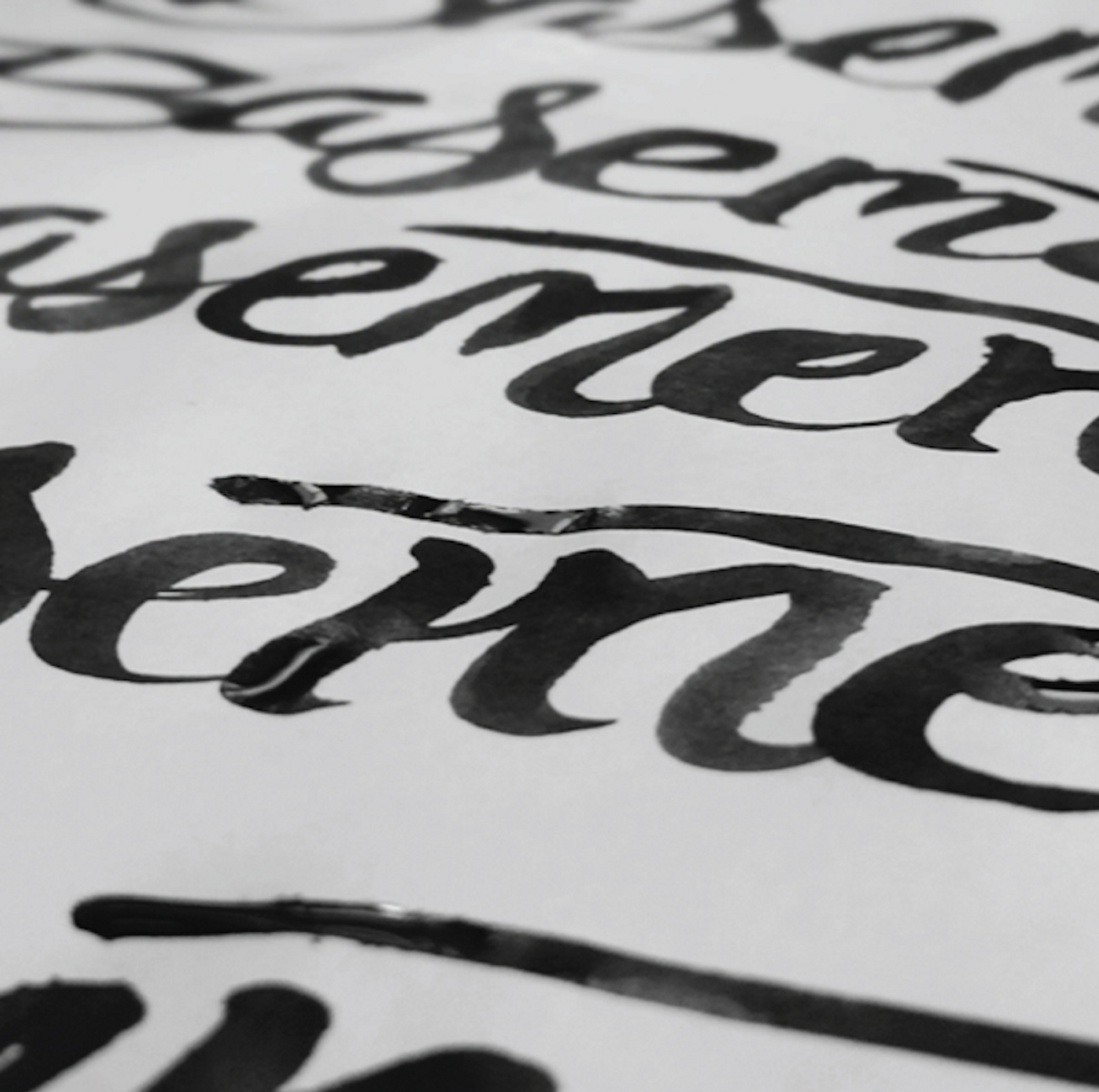 The Basement custom lettering