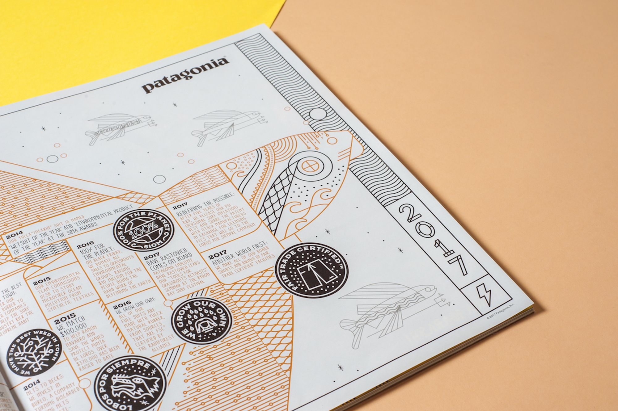Patagonia Surf magazine illustration design