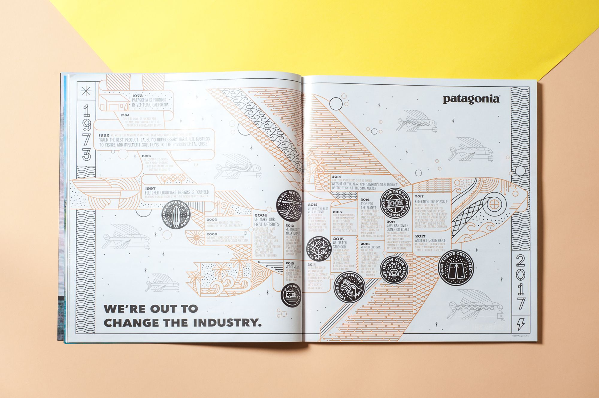 Patagonia Surf magazine illustration design