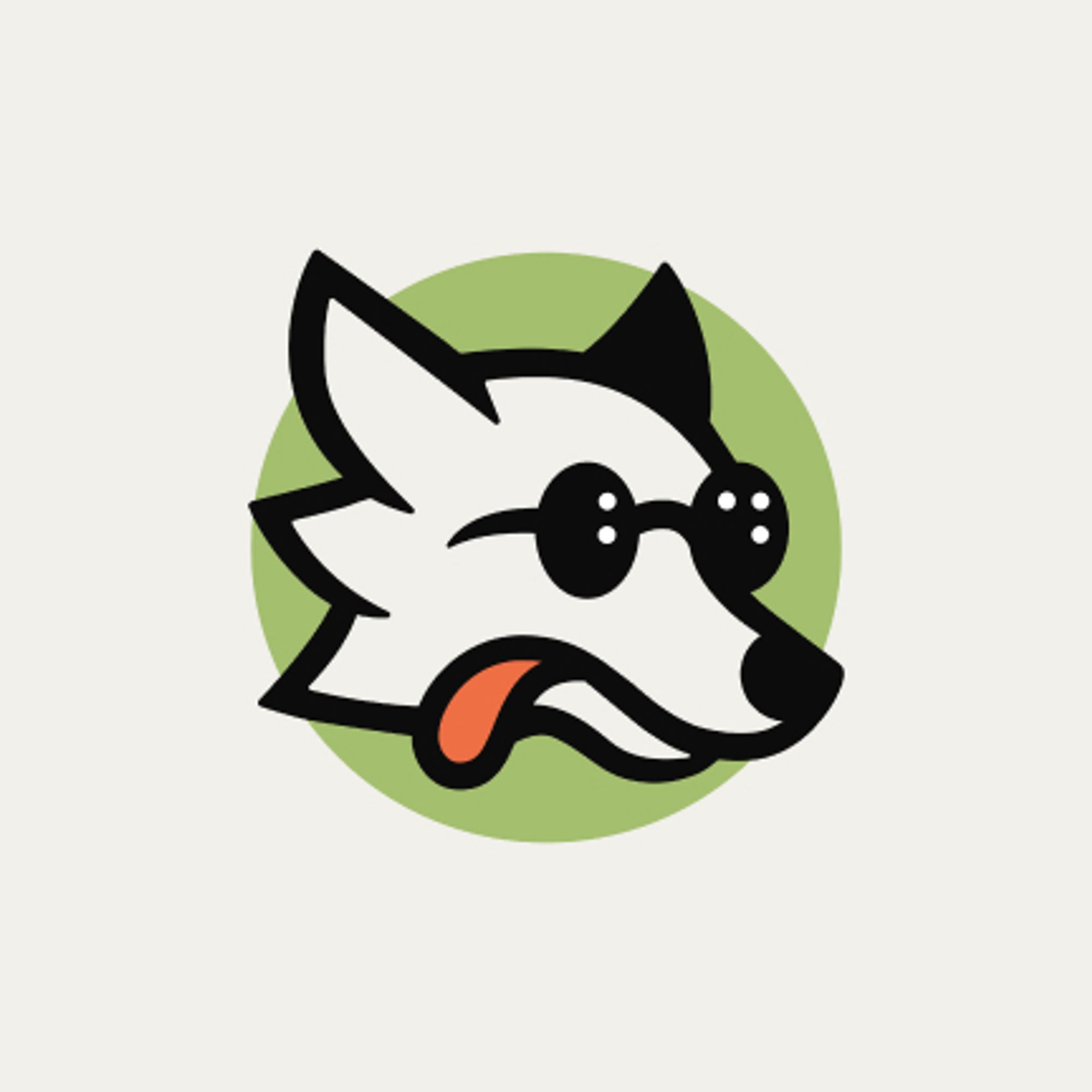 Blind Dog Illustrative Mascot Brand Mark