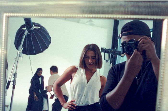 A moment behind the scenes