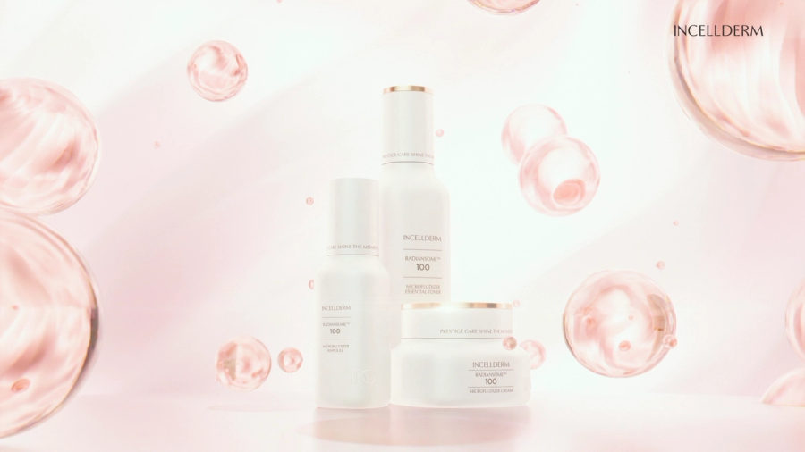 INCELLDERM RADIANSOME™ 100 갤러리 이미지 — 럭셔리 뷰티 제품 CGI 스틸컷 8