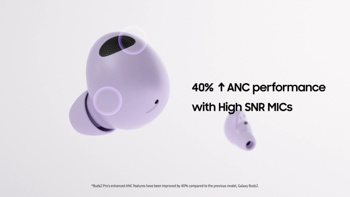 Galaxy Buds2 Pro ANC 광고 갤러리 — 제품 3D CGI 상세 컷 4