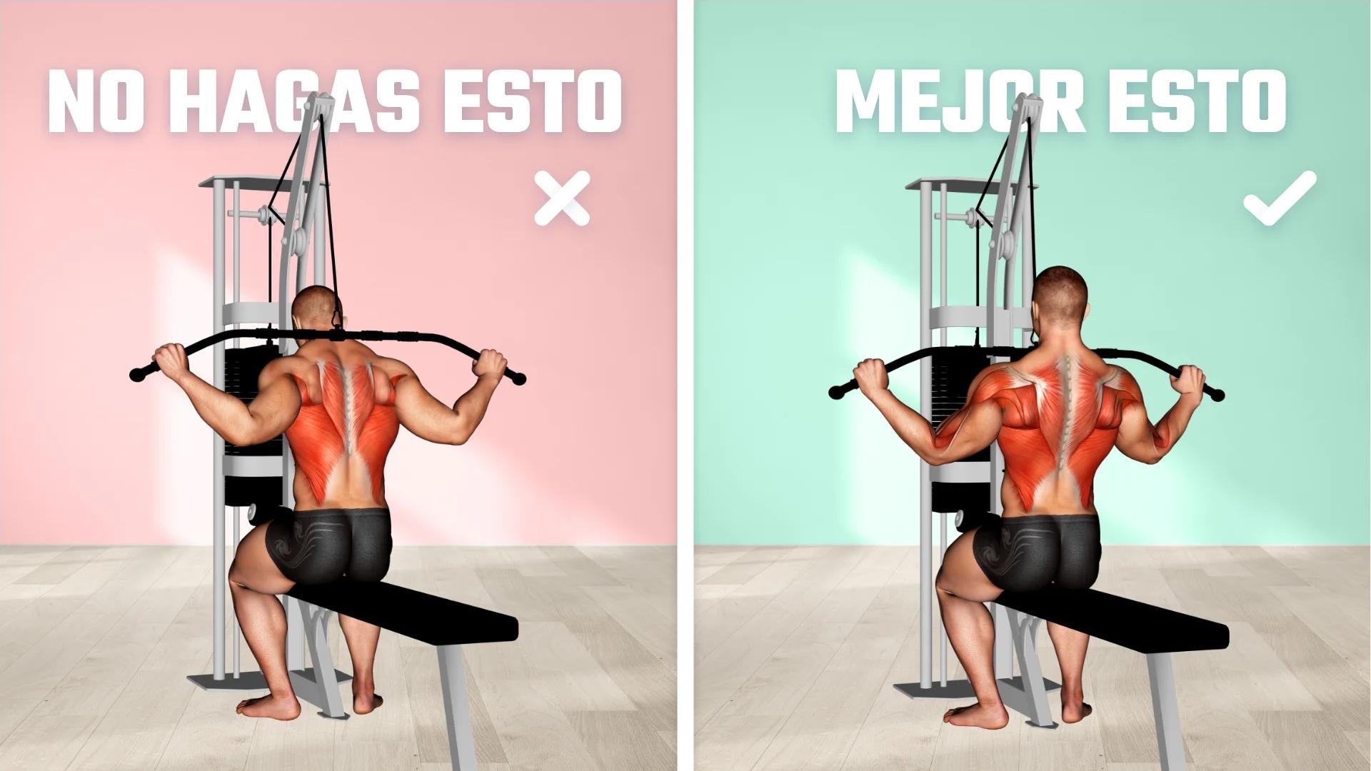 Jalón al pecho tras nuca vs tradicional