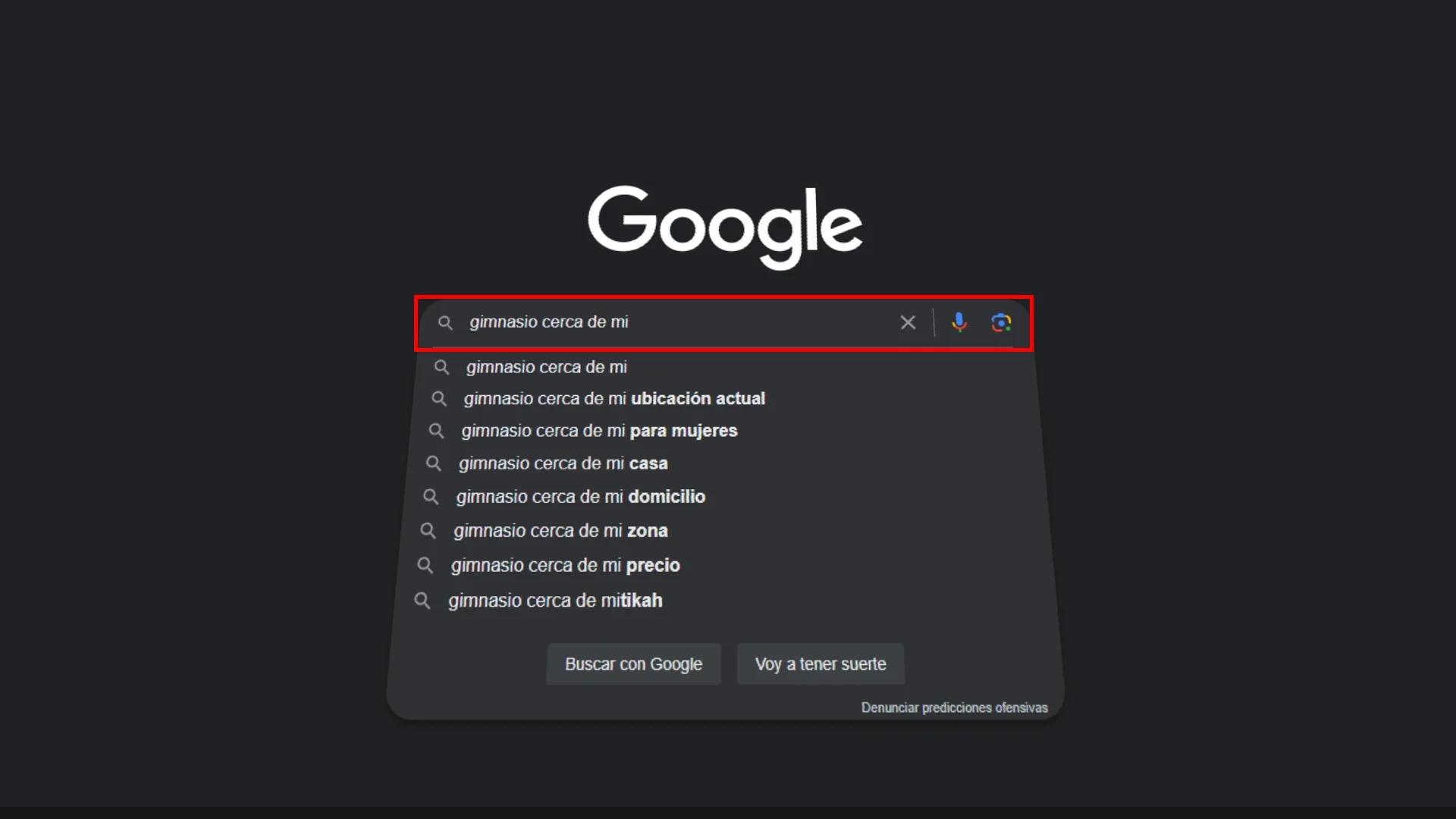 Que el gimnasio esté cerca de ti