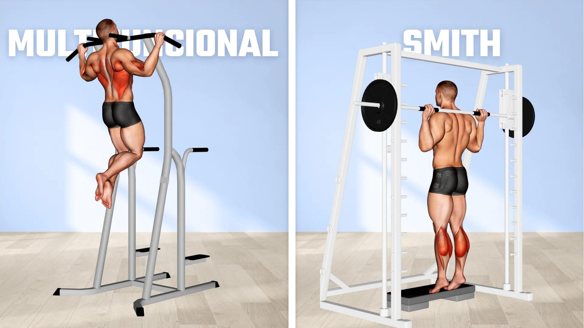 Máquinas multifuncionales en un gimnasio