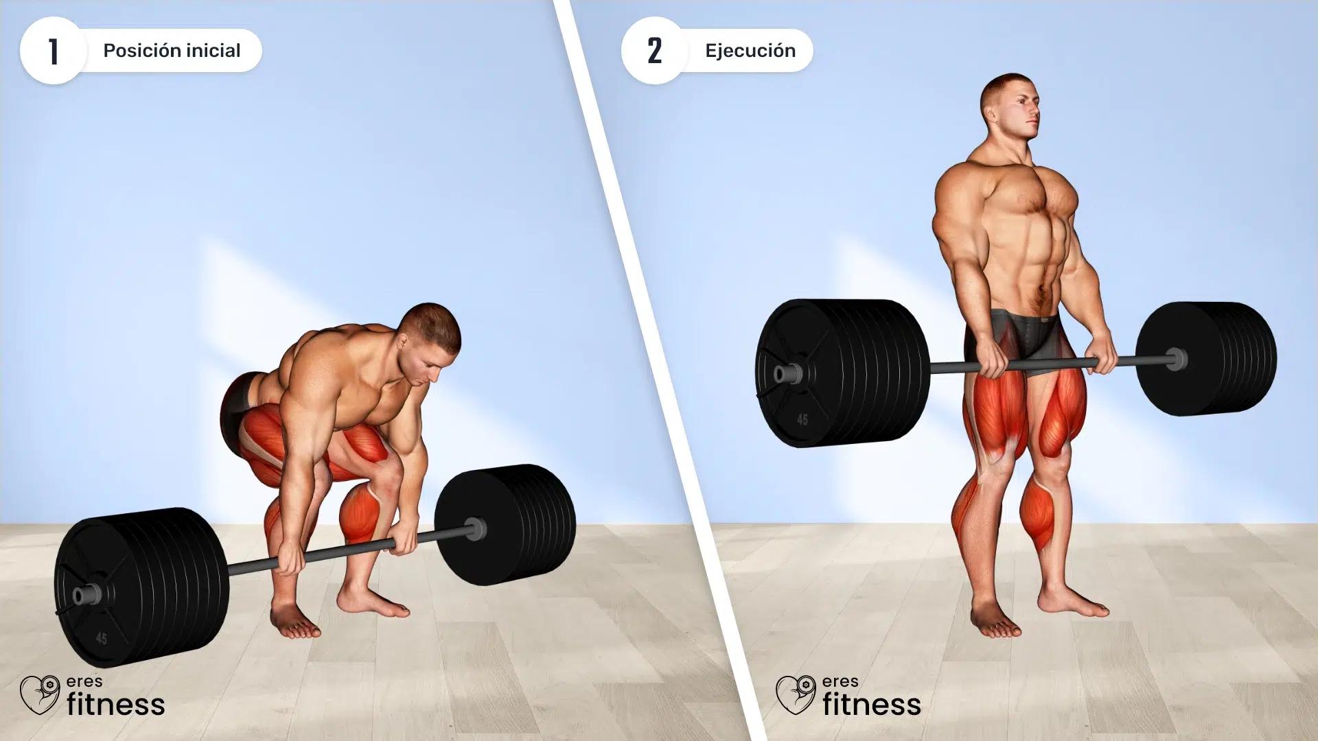 Peso muerto con barra (Strongman)