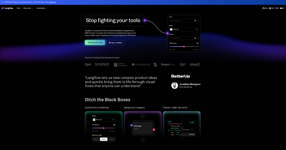 Screenshot of Langflow