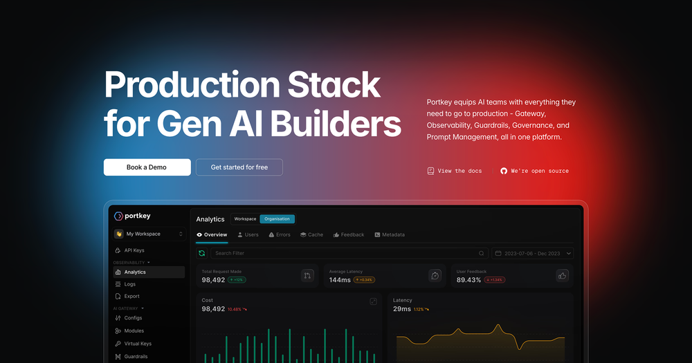 Screenshot of Portkey