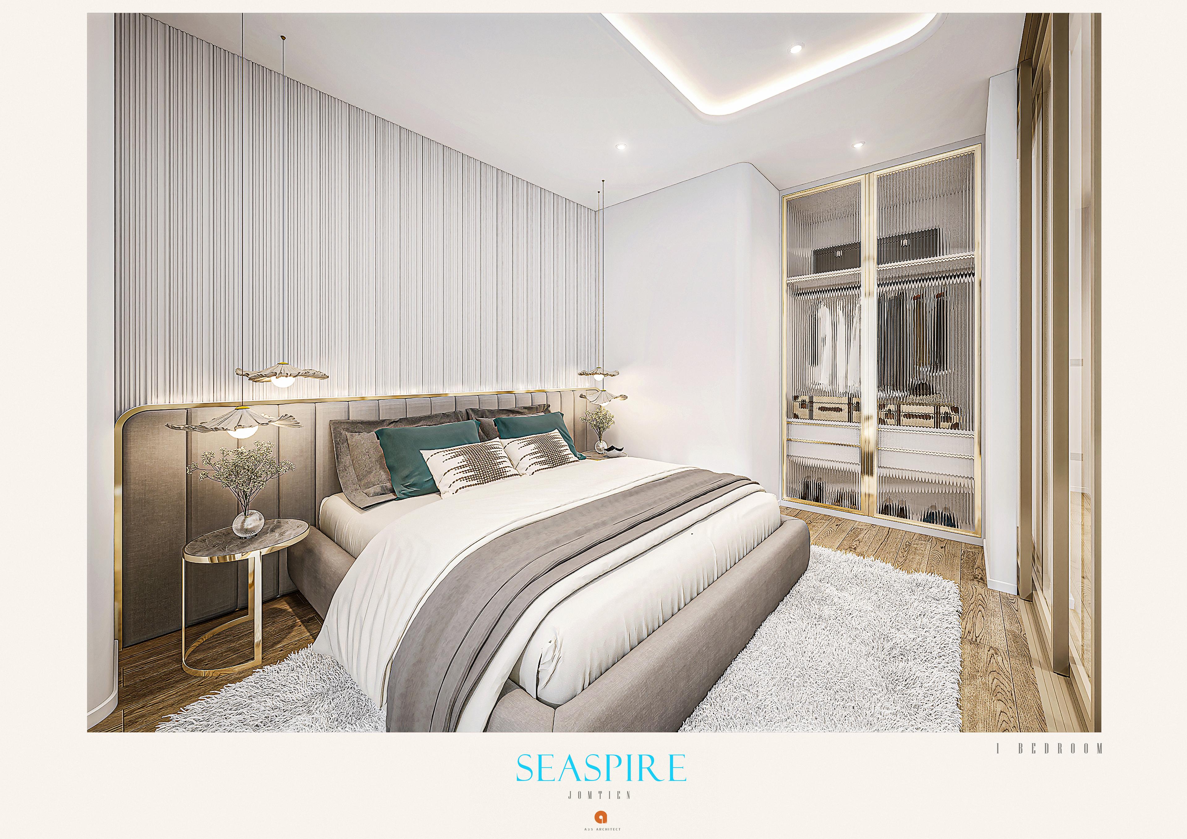 Seaspire Jomtien — 1 Værelses Lejlighed med Havudsigt, 49,70 m² — Jomtien, Pattaya — 3