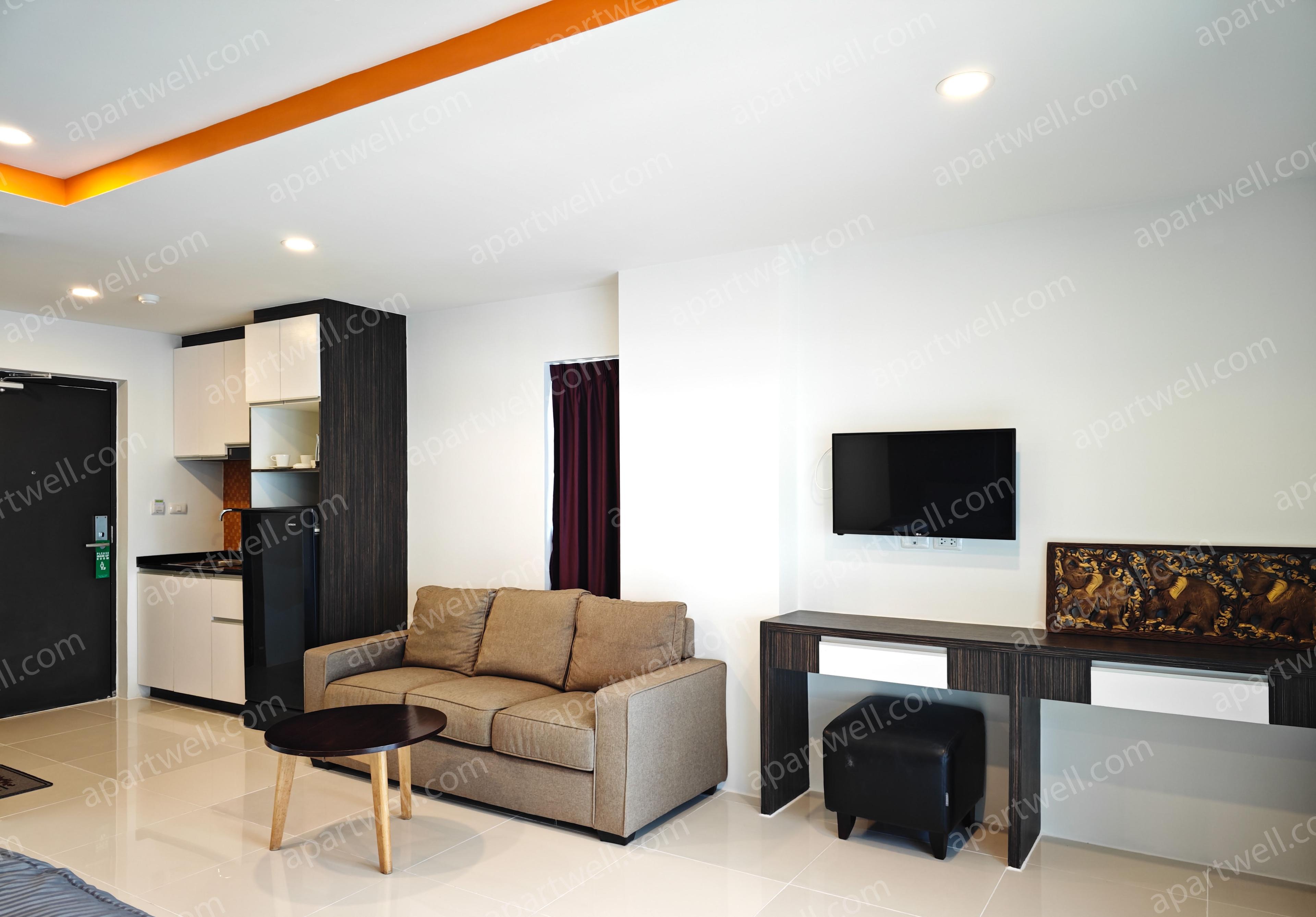 Bedroom interior at New Nordic Suites 6, Pratumnak
