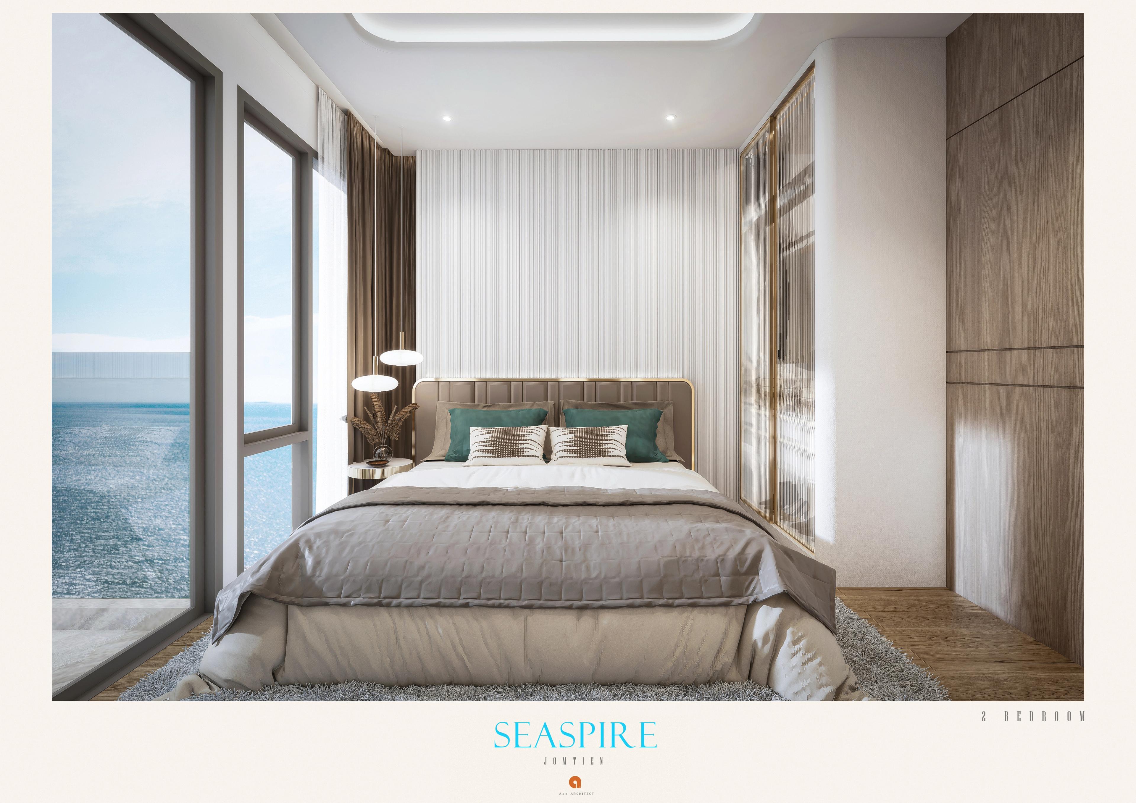 Seaspire Jomtien — 2 Værelser, Havudsigt 76,92 m² — Jomtien, Pattaya