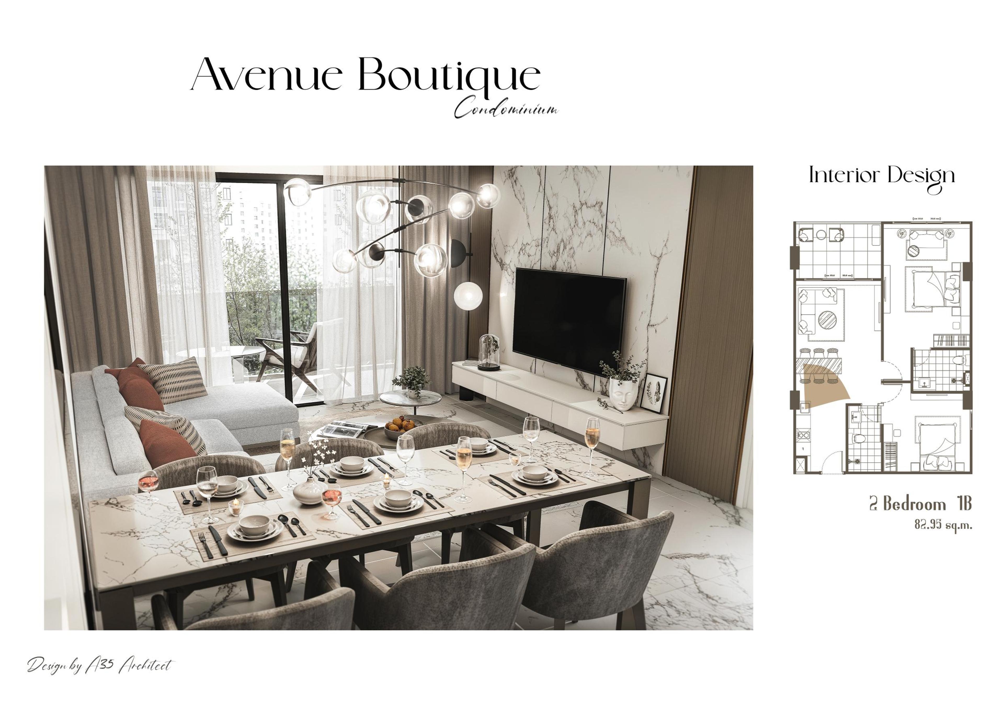 Avenue Boutique Condominium — Building A, 2-Bedroom 2A (Pool View) — Central Pattaya, Pattaya