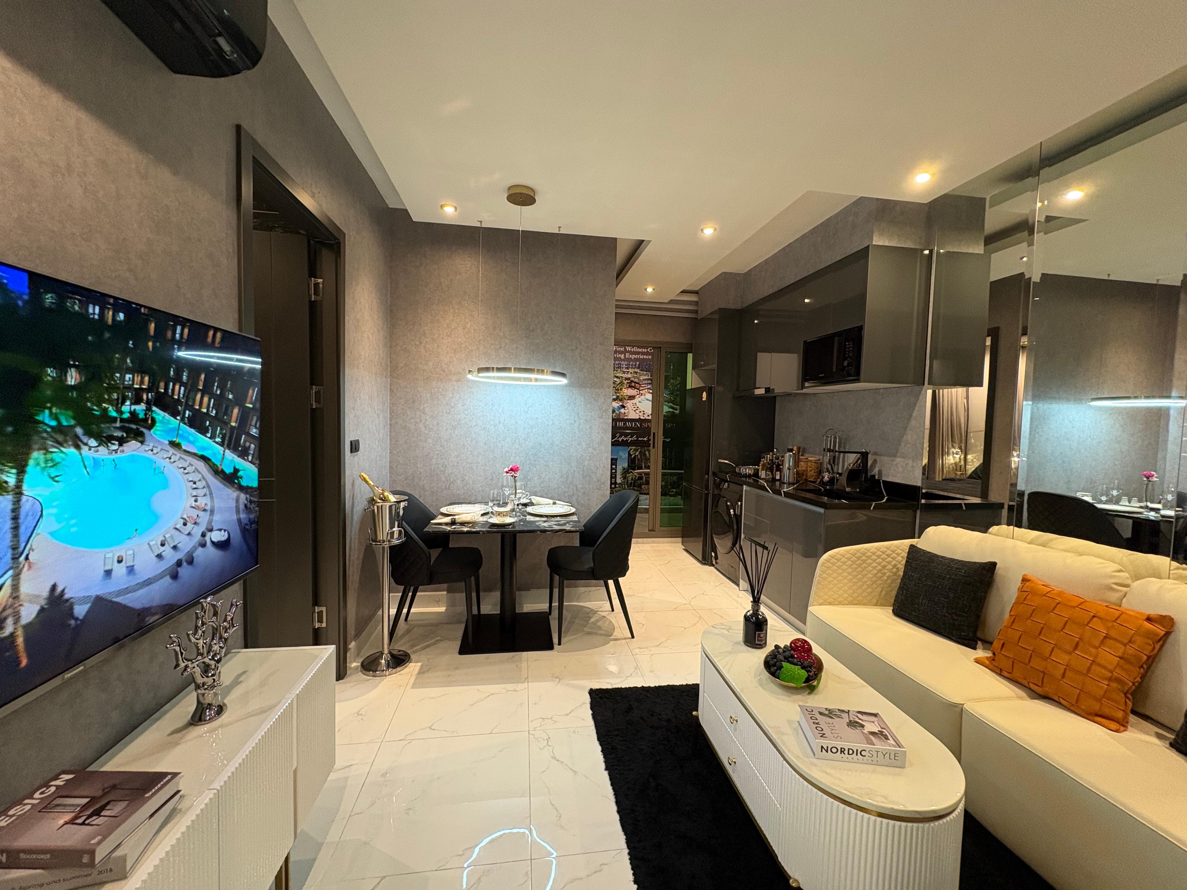 Zenith Pattaya — Budynek B, Apartament 1-pokojowy z widokiem na miasto — Jomtien, Pattaya