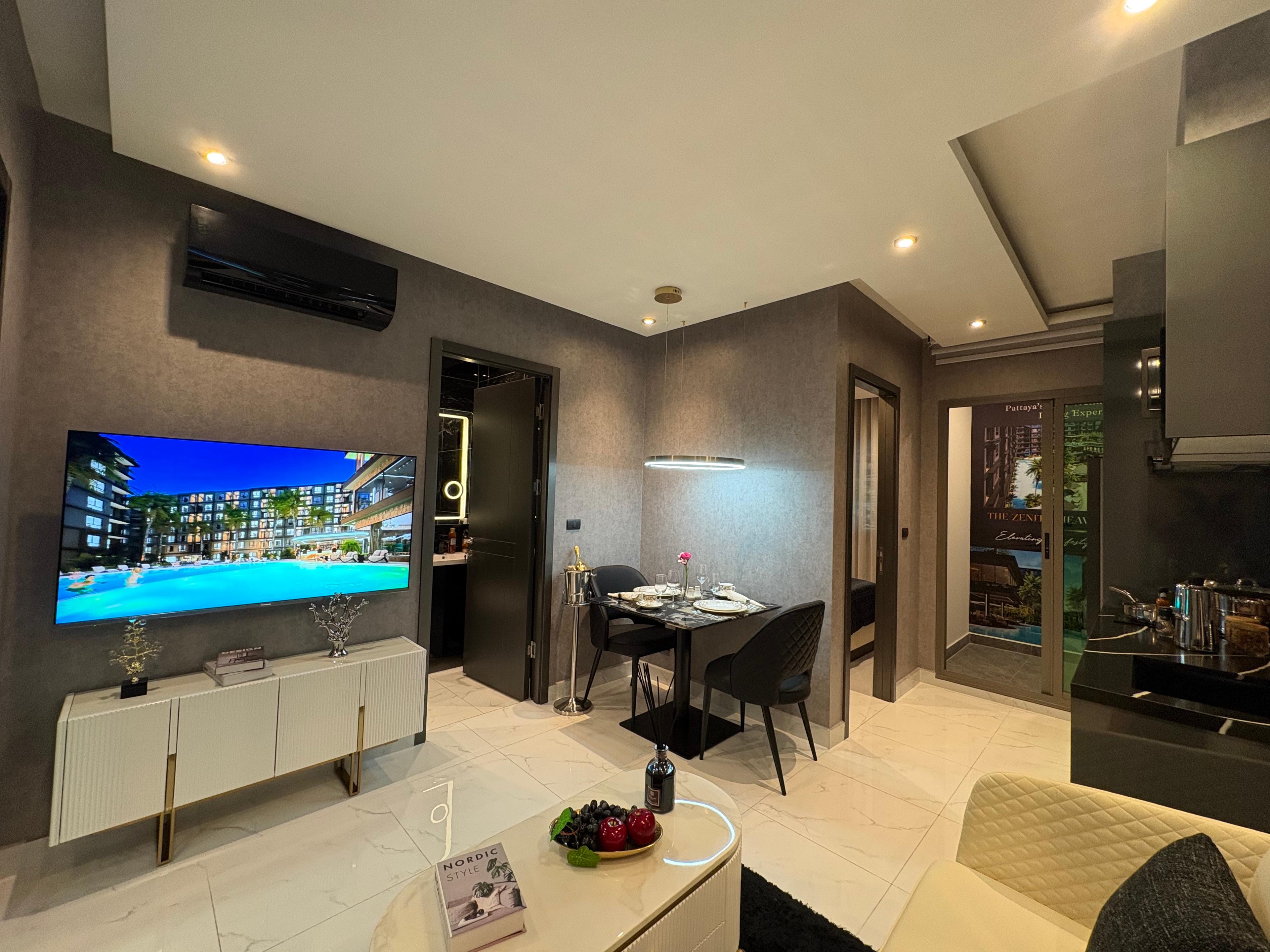 Zenith Pattaya — Edificio A, Bilocale con Vista Piscina — Jomtien, Pattaya — 3