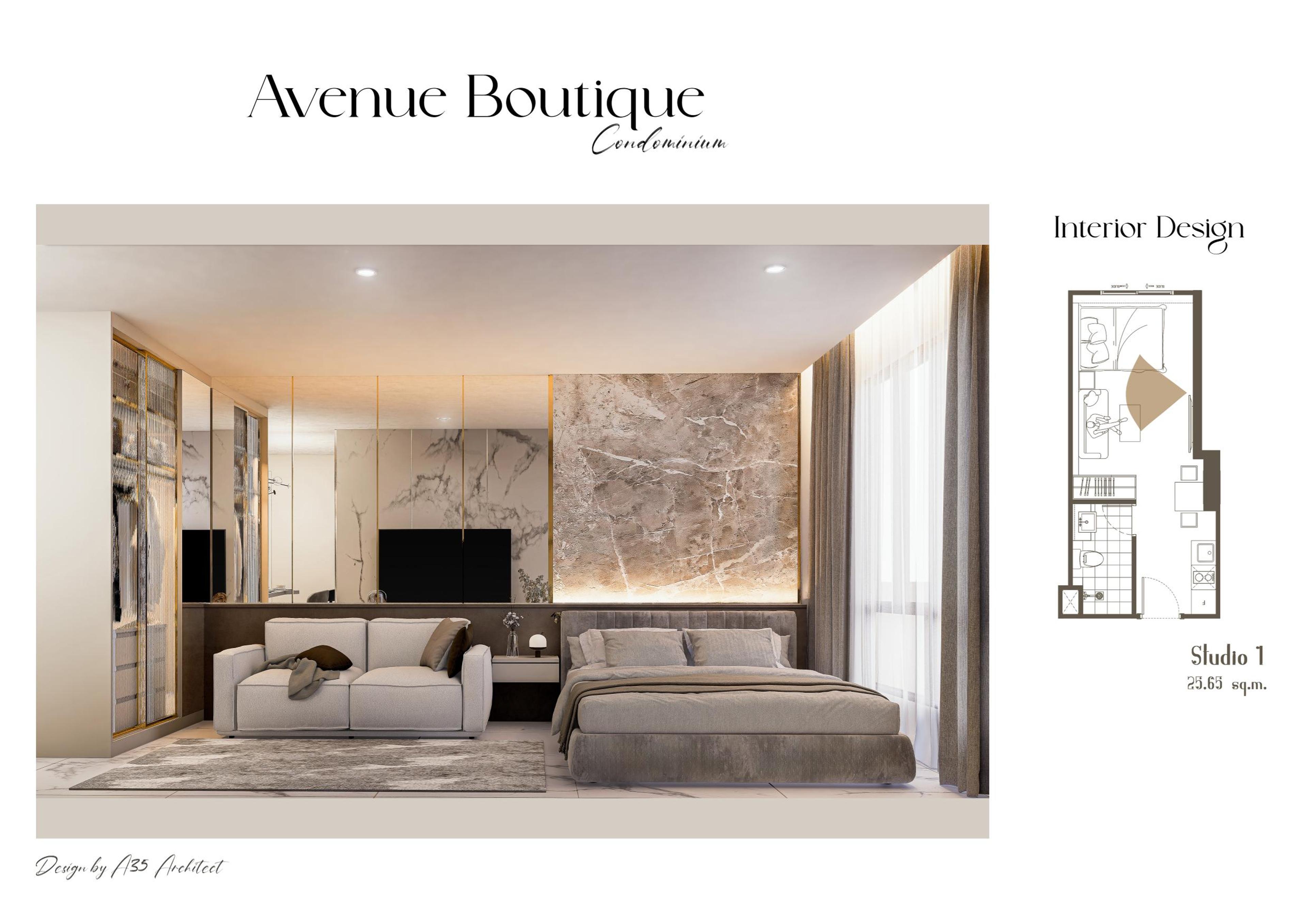 아베뉴 부티크 콘도미니엄 — B동, 스튜디오 (시티 뷰) — Central Pattaya, 파타야 — 3