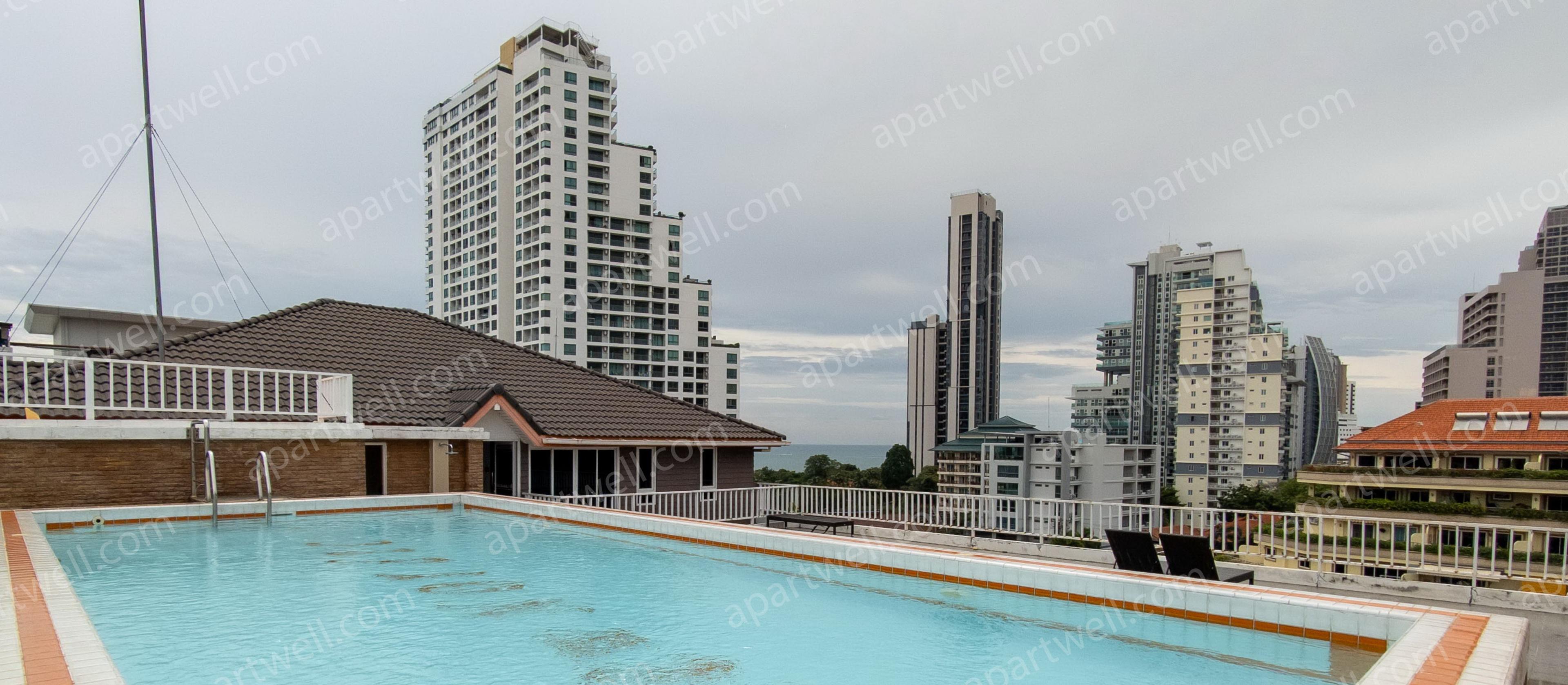 Rooftop pool at New Nordic Suites 5, Pratumnak