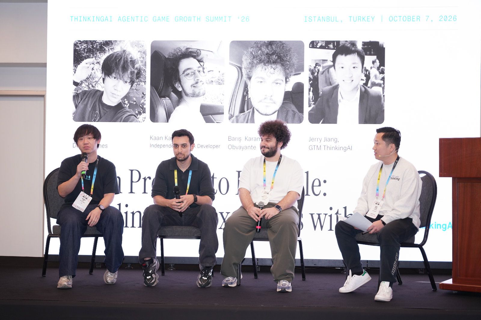 The closing panel with Jerry Jiang, Zhong Hu, Kaan Kayıkcı and Barış Karamanlı
