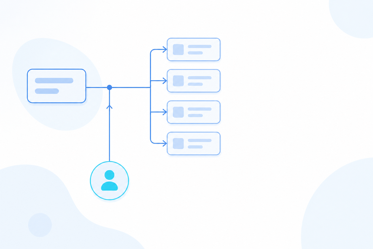 A command block and an agent unit joining one line into a cluster of work-units representing the platform.
