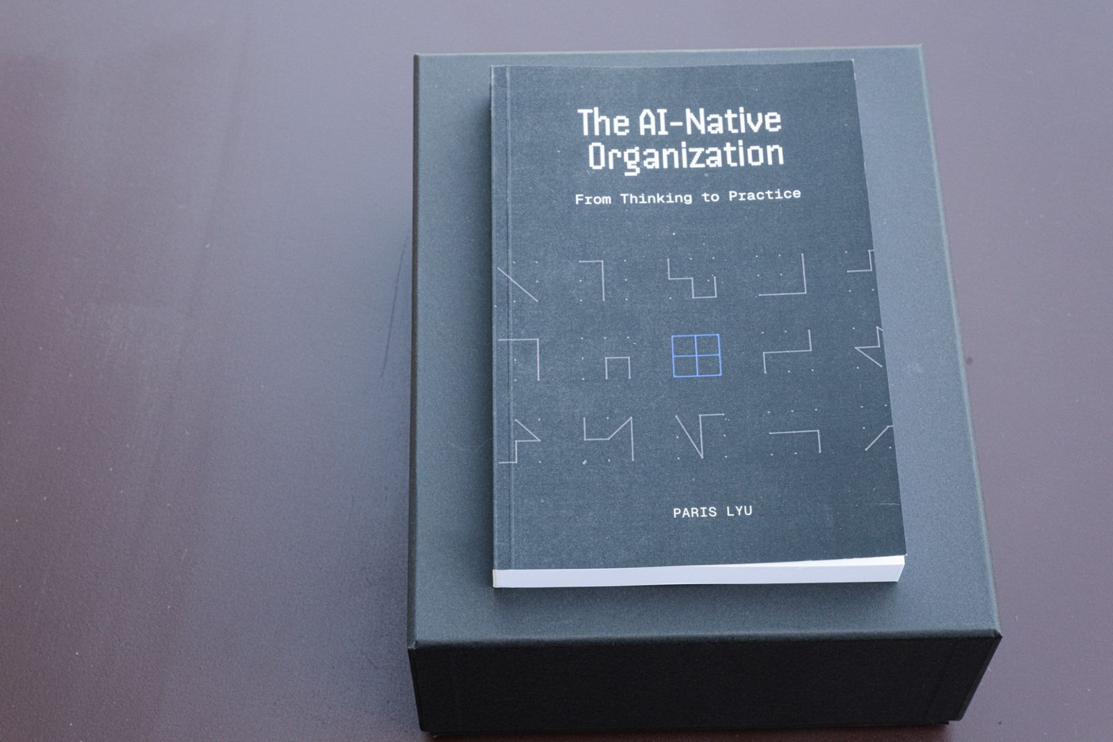Top view of The AI-Native Organization cover, subtitle From Thinking to Practice, by Paris Lyu