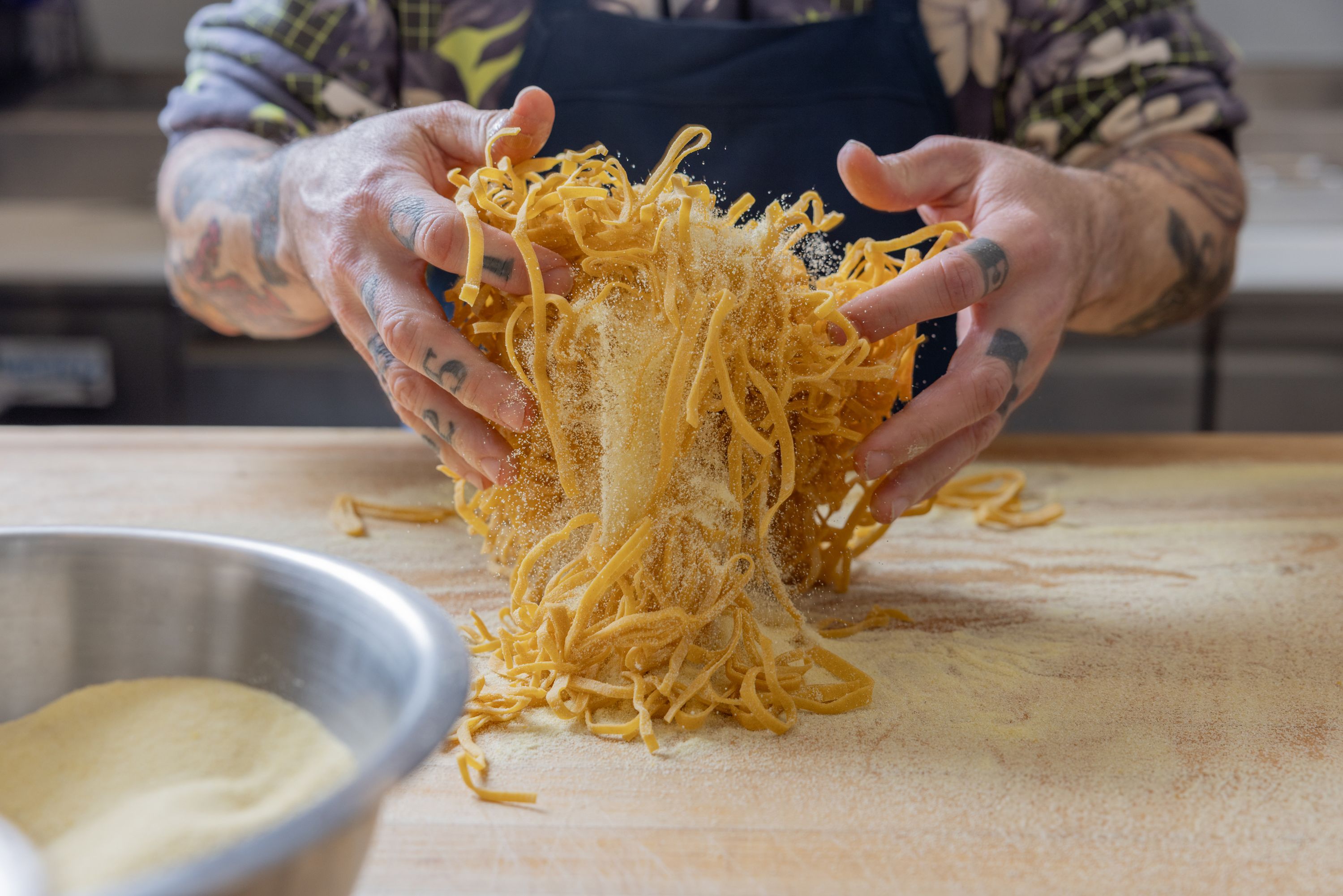 making pasta