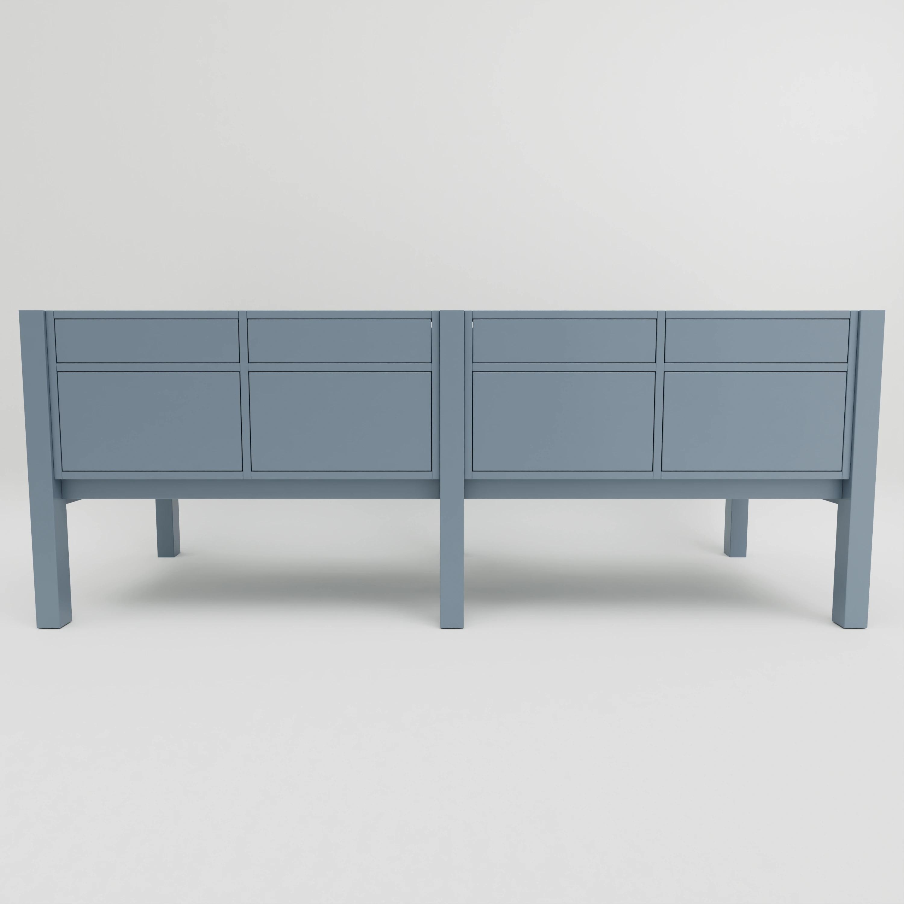 KI2330-880: Freestanding kitchen island with eight solid oak drawers and four seating places.