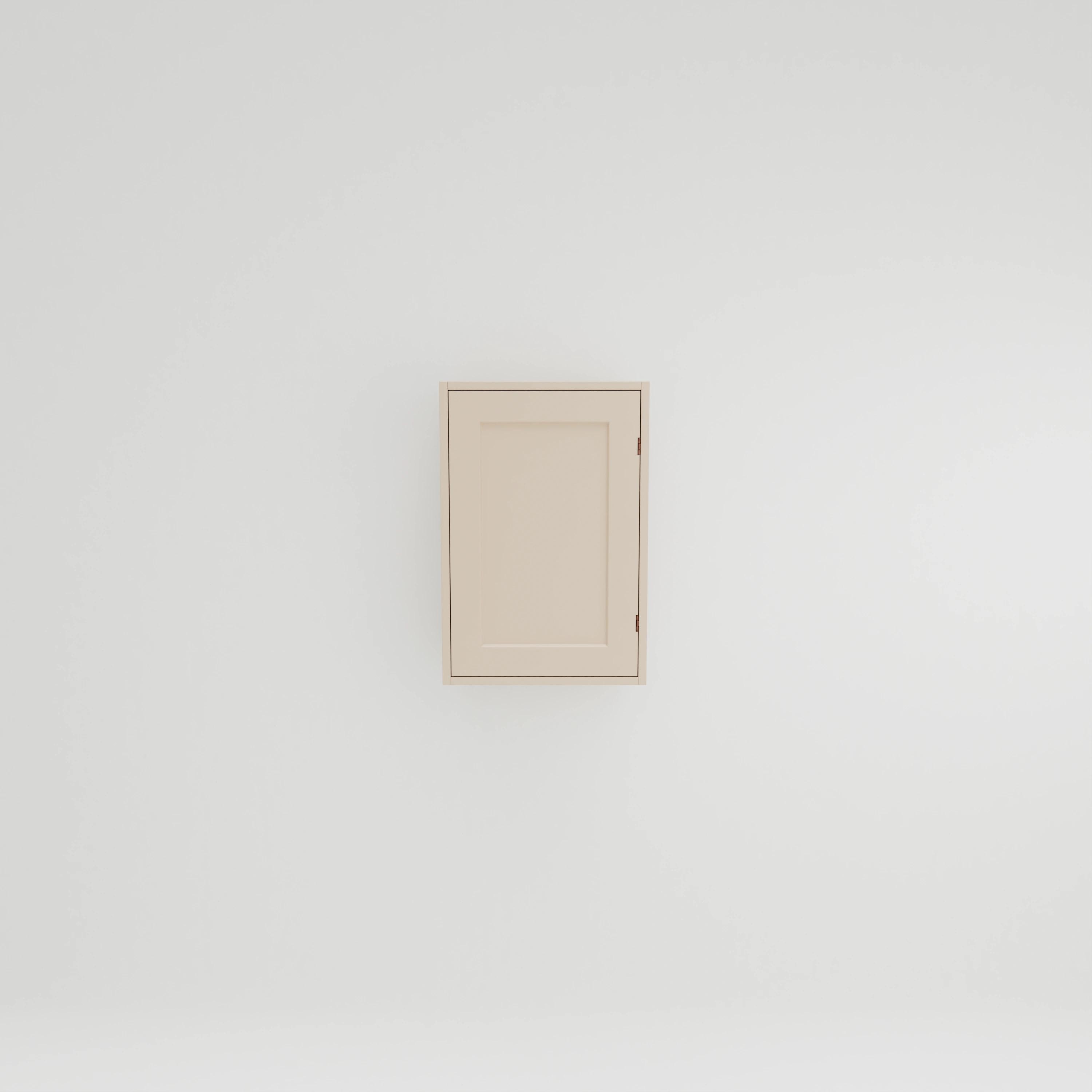 W531: Wall cupboard with two shelves. Exposed hinges. Door hung right.