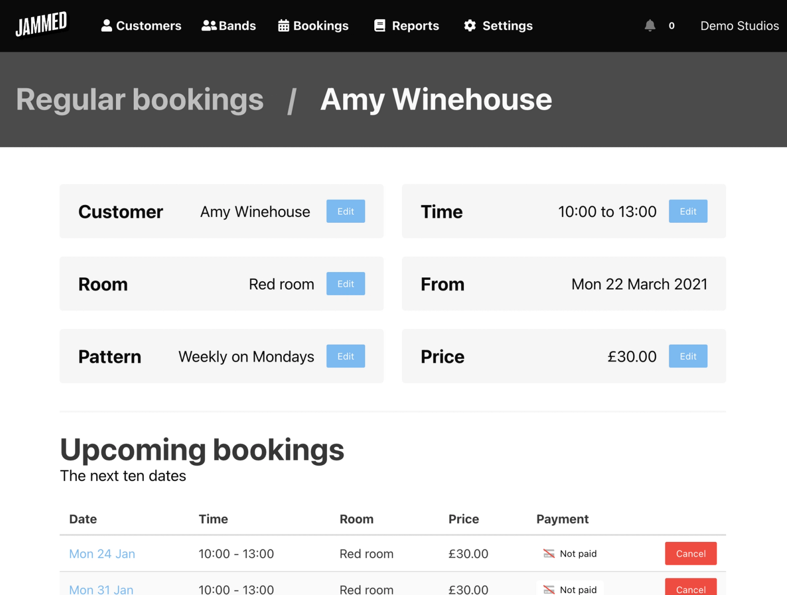 Regular time slots image illustration