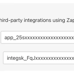 Zapier setup form
