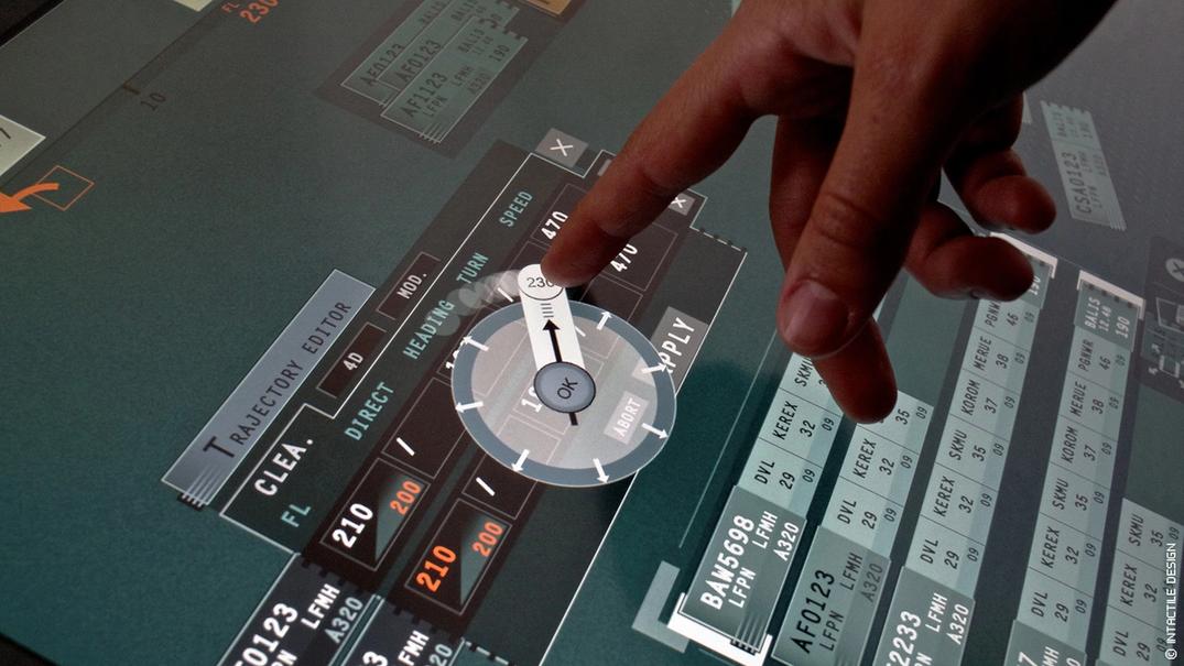 Design interface tactile aéronautique