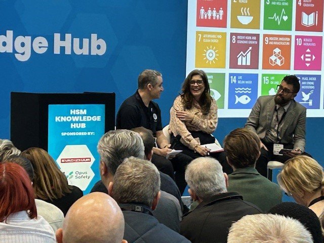 Louise Hosking taking part in a live panel discussion