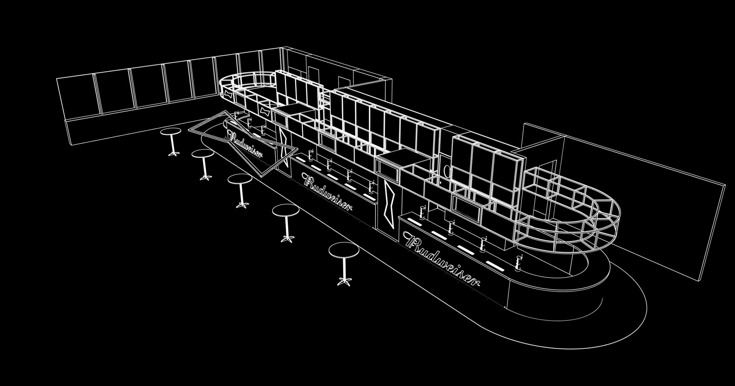 Dixie's Bar, technical drawing