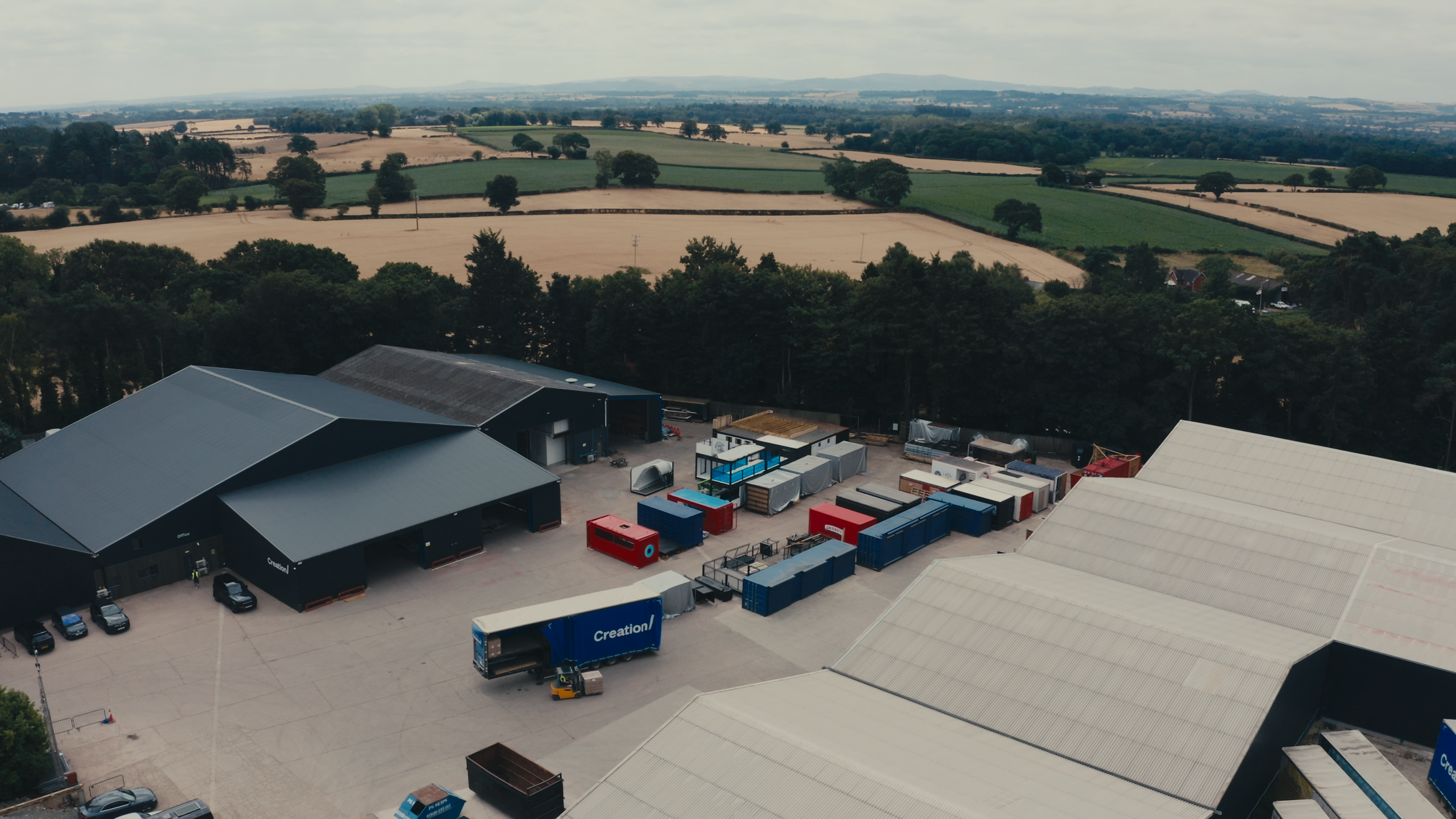 birds-eye view of site