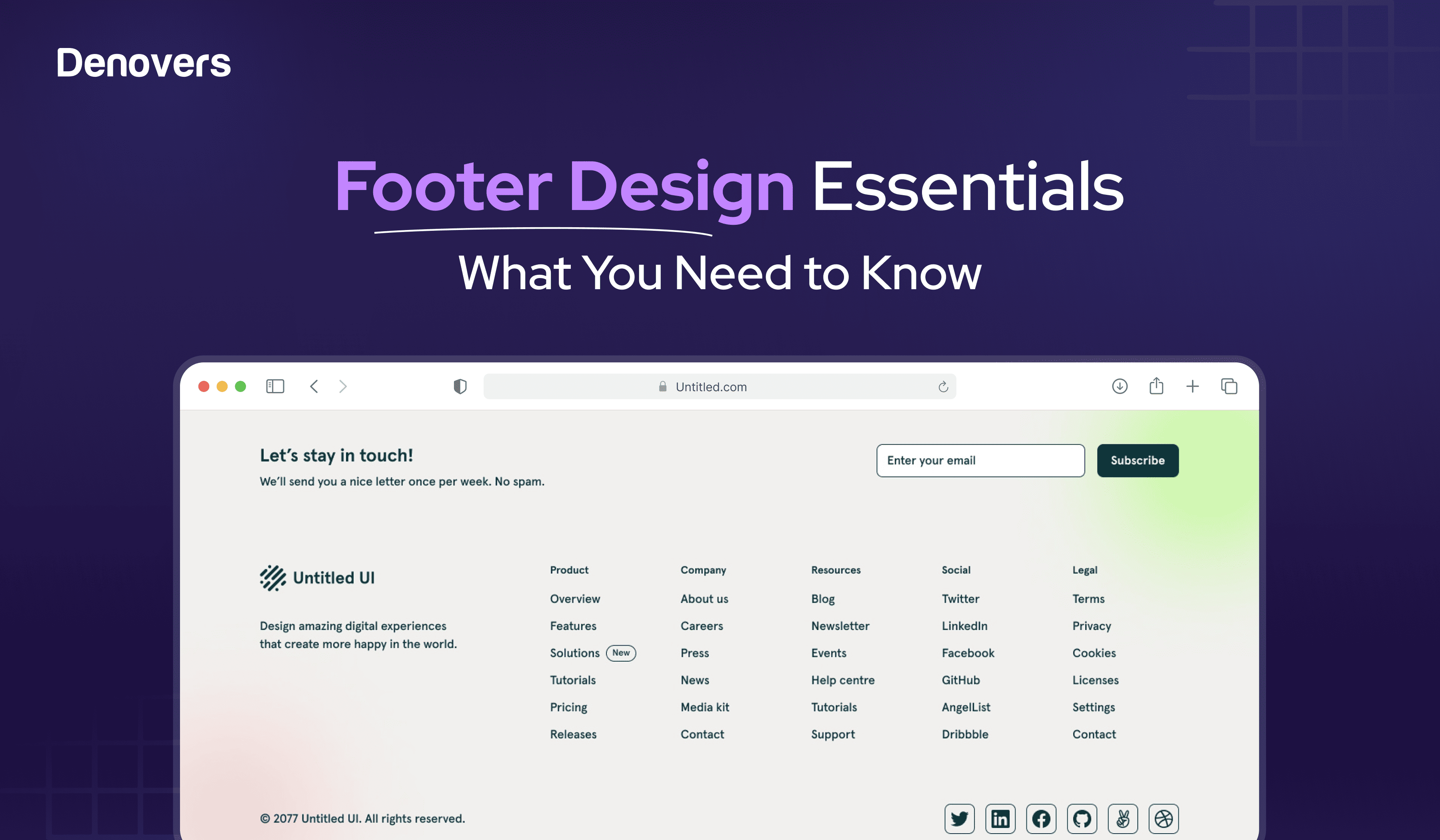 Footer Design Essentials: What You Need to Know