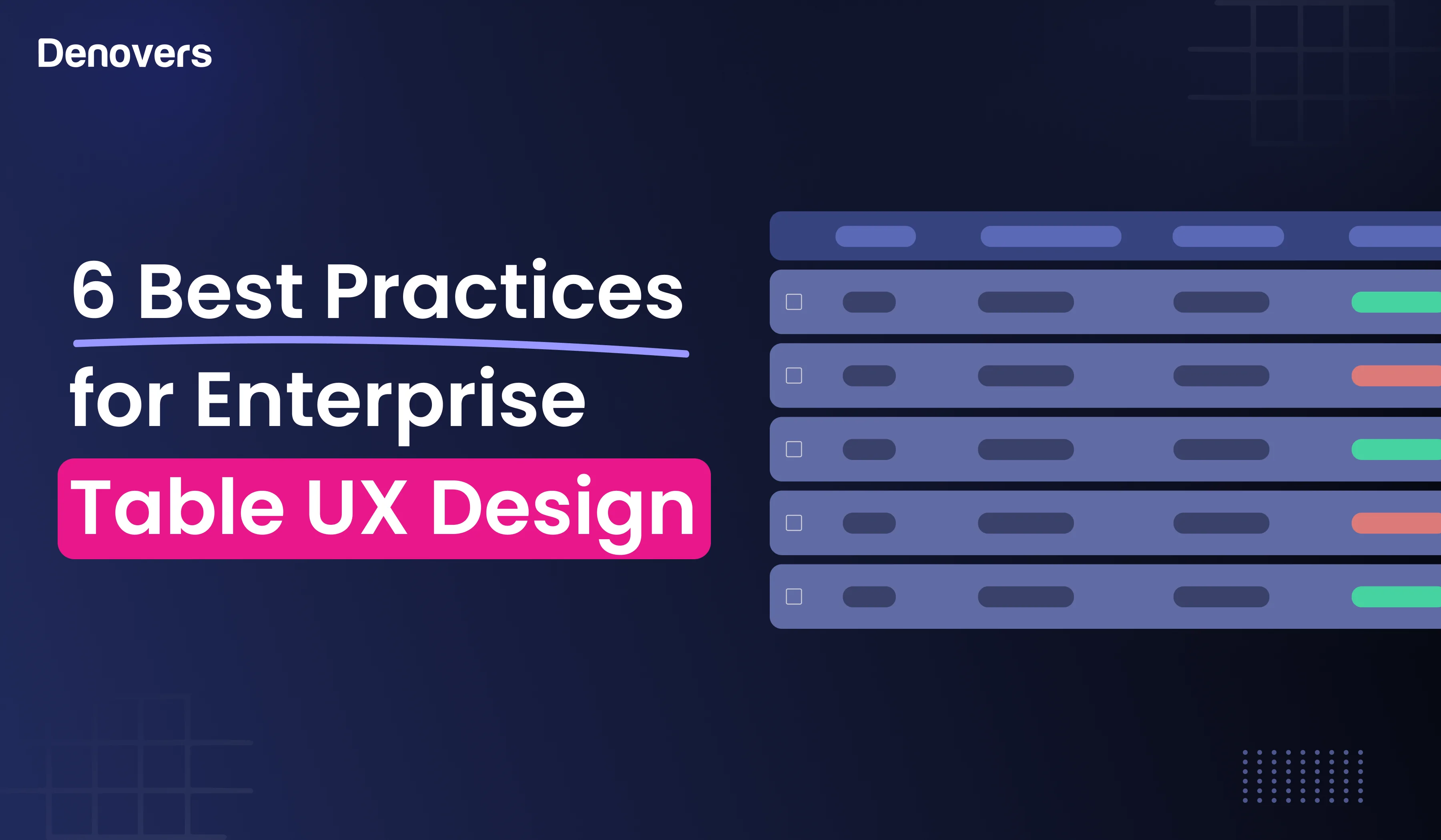 6 Best Practices for Enterprise Table UX Design