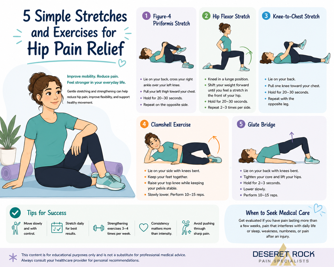 5 Best Stretches and Exercises for Hip Pain Relief