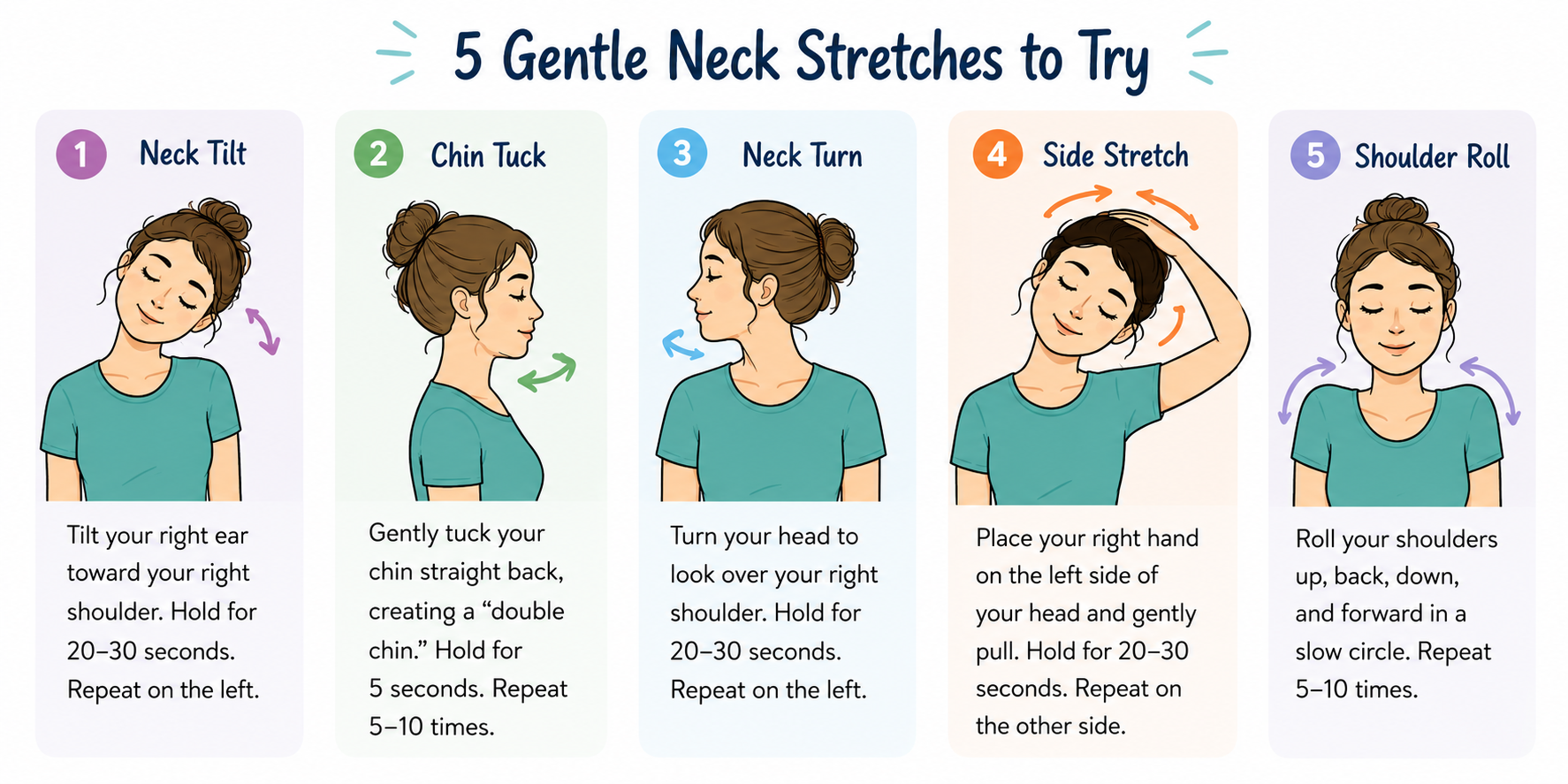5 Gentle Neck Stretches to Try