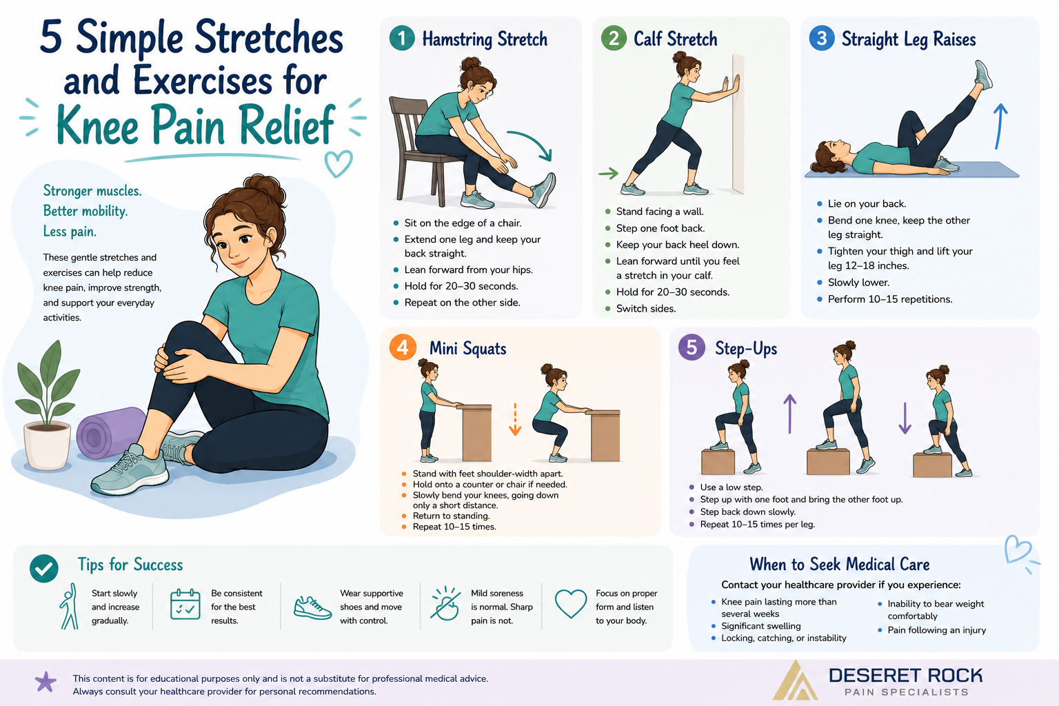 5 Simple Stretches And Exercises For Knee Pain Relief
