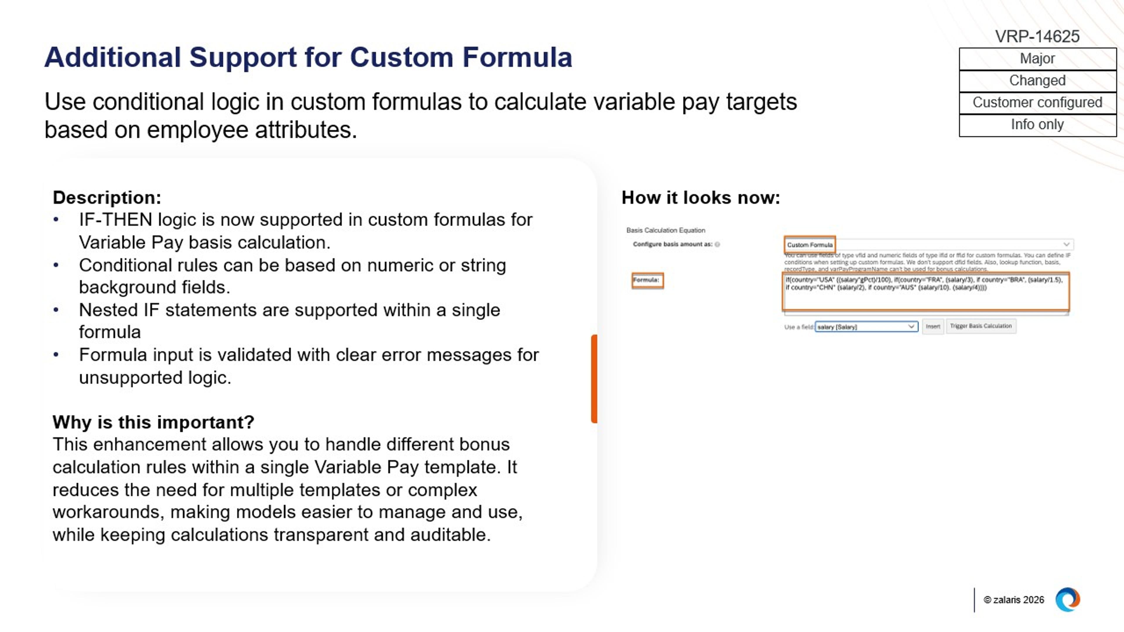 Additional Support for Custom Formula