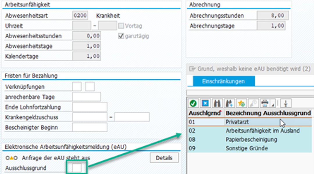 Pflege Ausschlussgrund