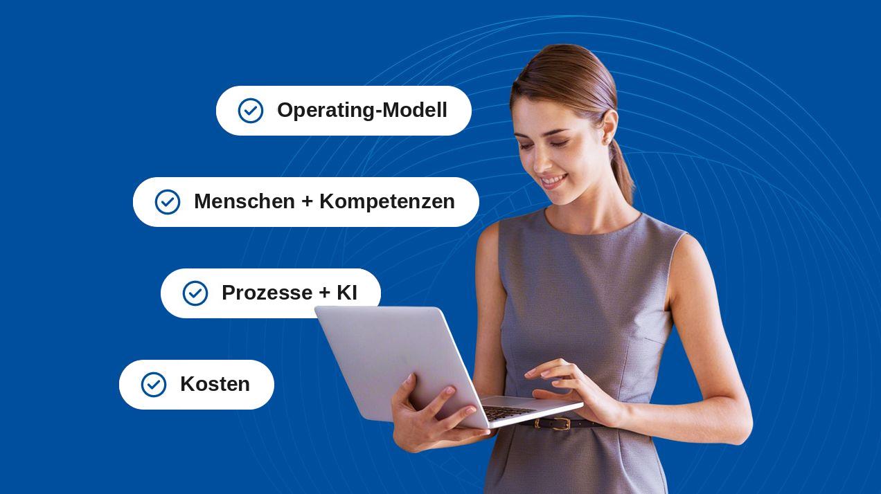 Mitarbeiterin, die ihre Payroll-Transformation überdenkt