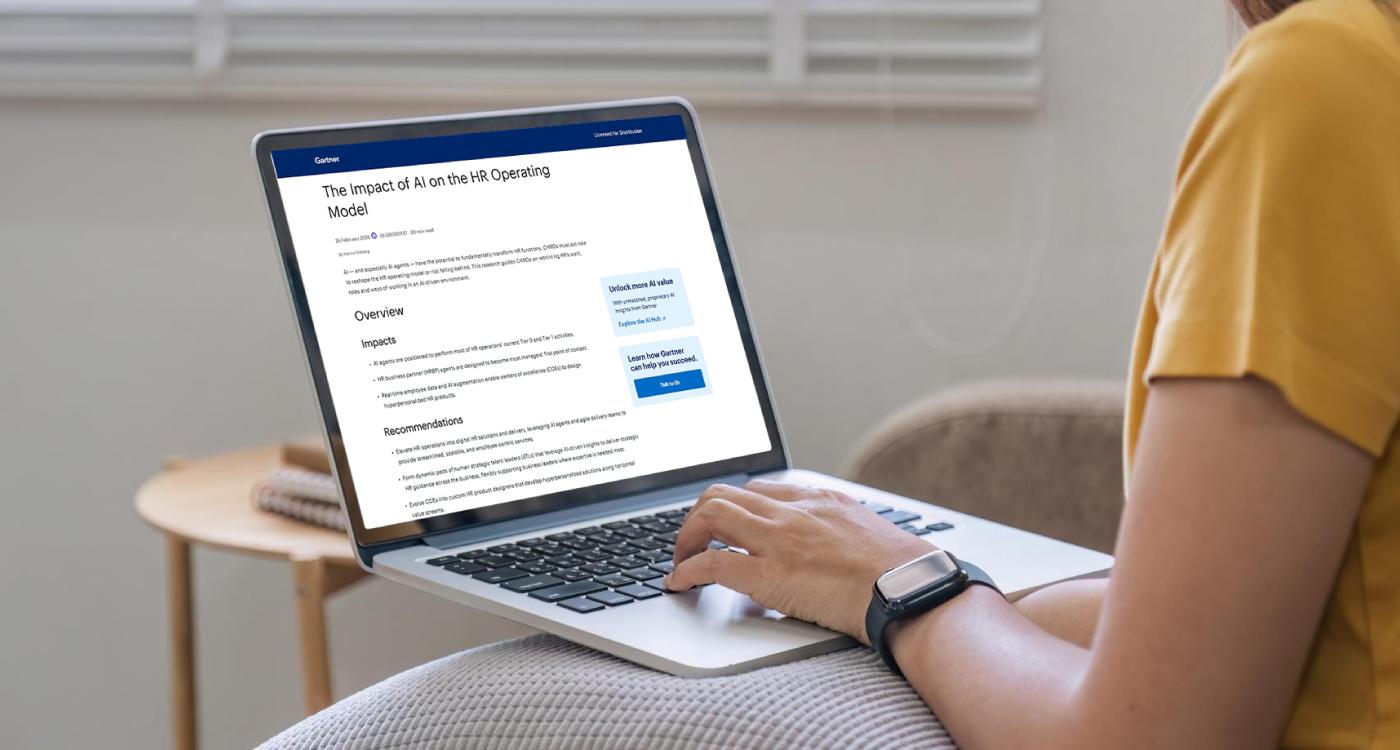 Download the Gartner® report: The impact of AI on the HR operating model