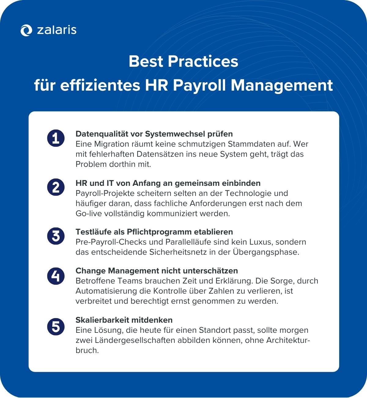 Best Practices für effizientes HR Payroll Management