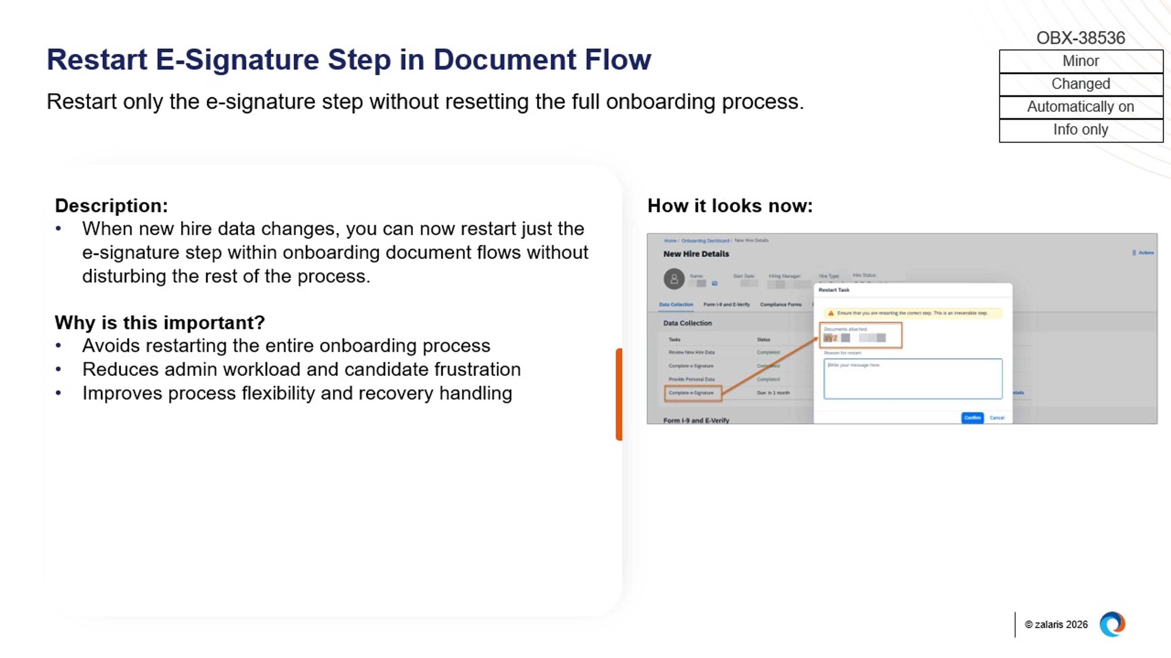 Restart E-Signature Step in Document Flow