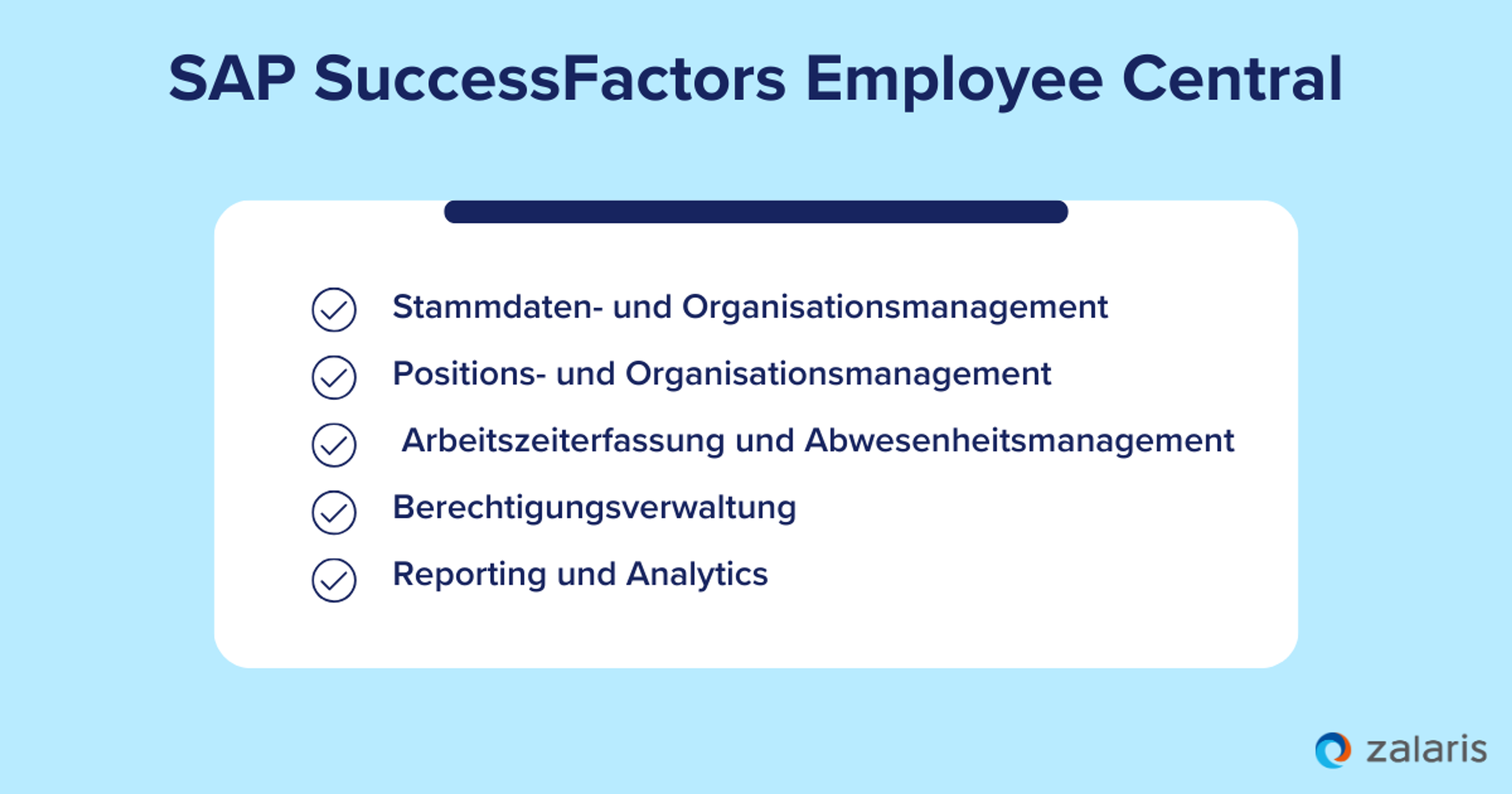 Funktionen: Was sind die Kernfunktionen von Employee Central?
