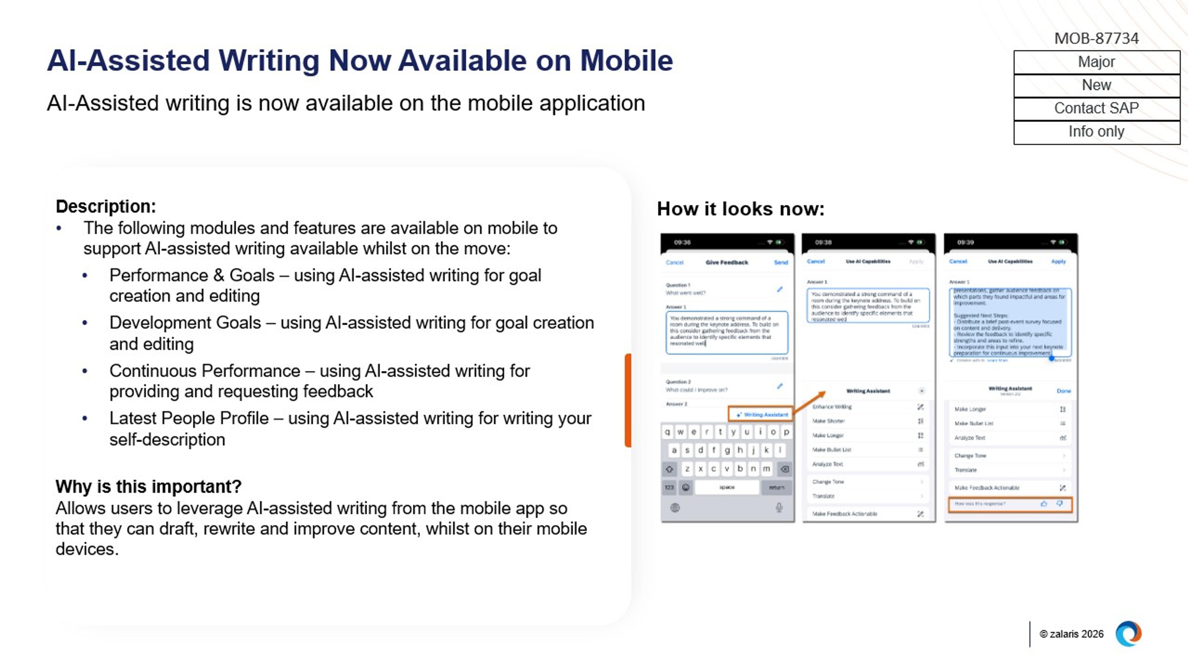 AI-Assisted Writing Now Available on Mobile