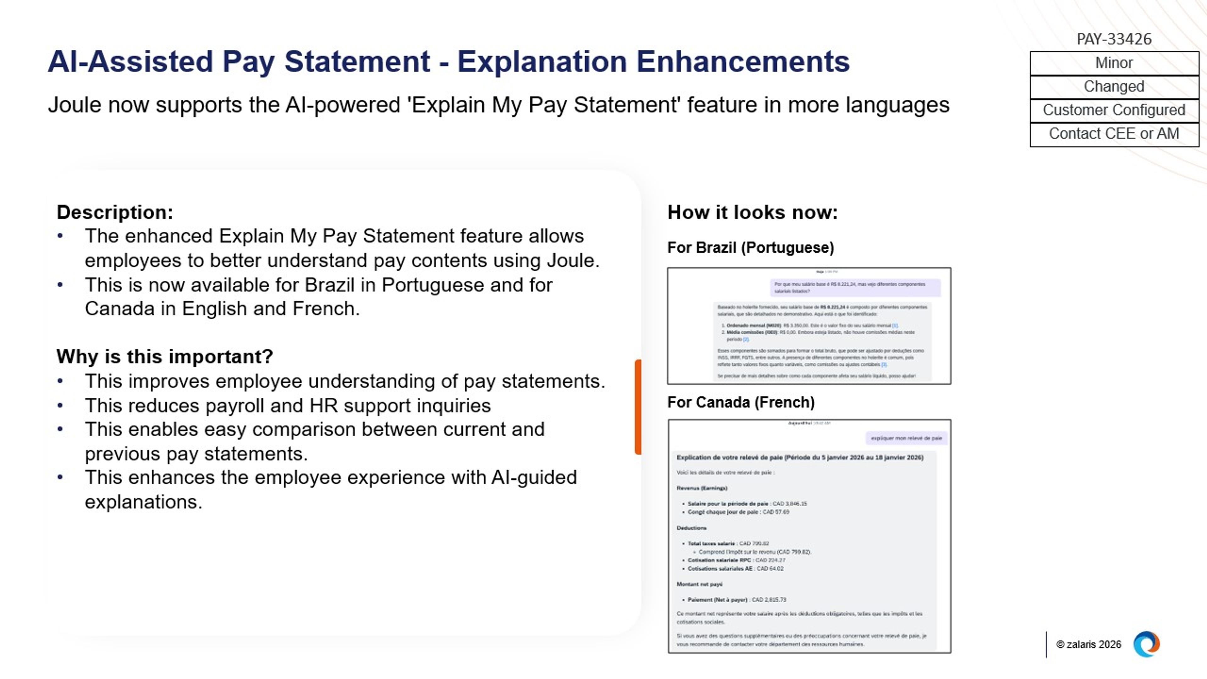 AI‑Assisted Pay Statement - Explanation Enhancements