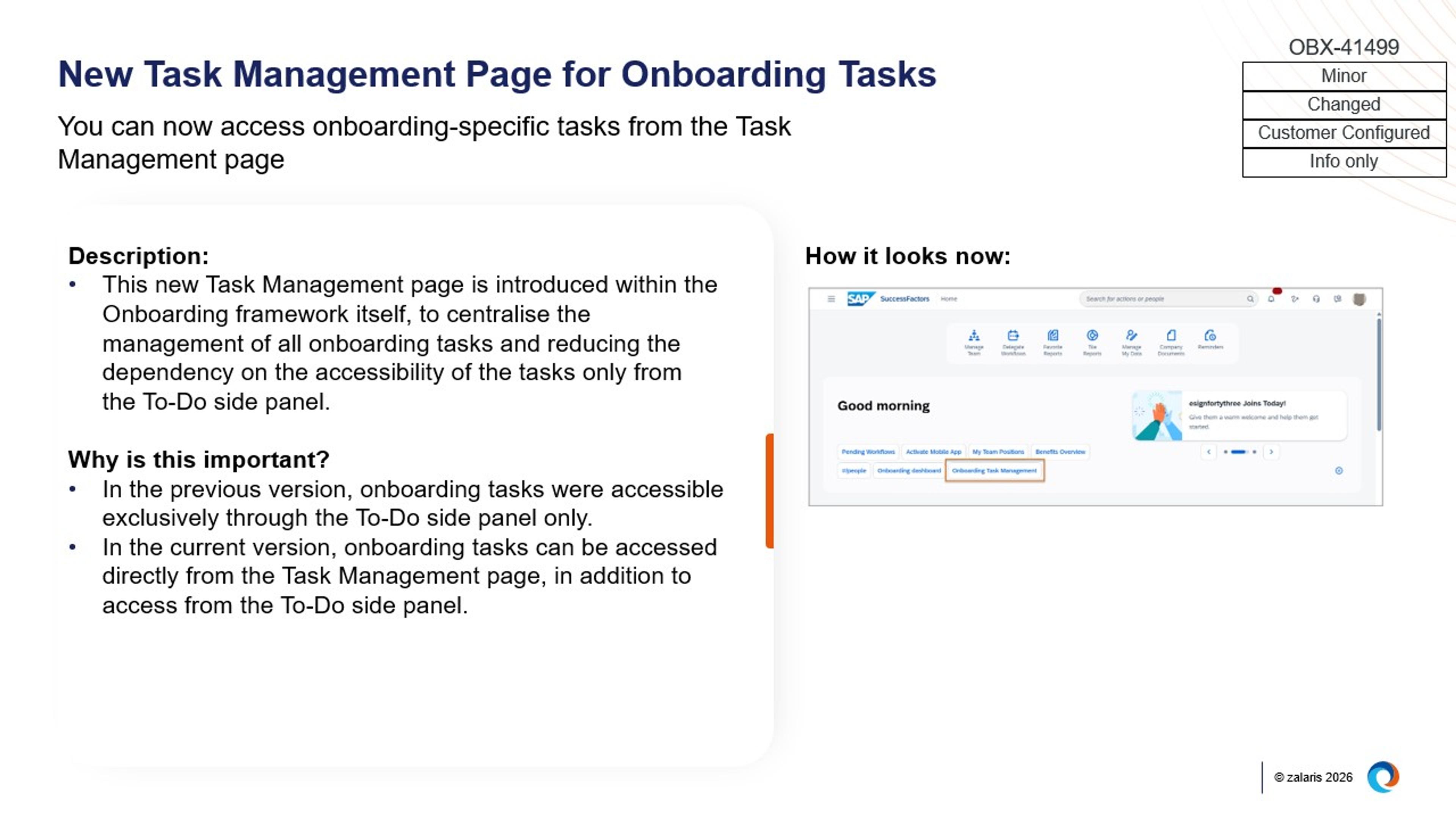 New Task Management Page for Onboarding Tasks